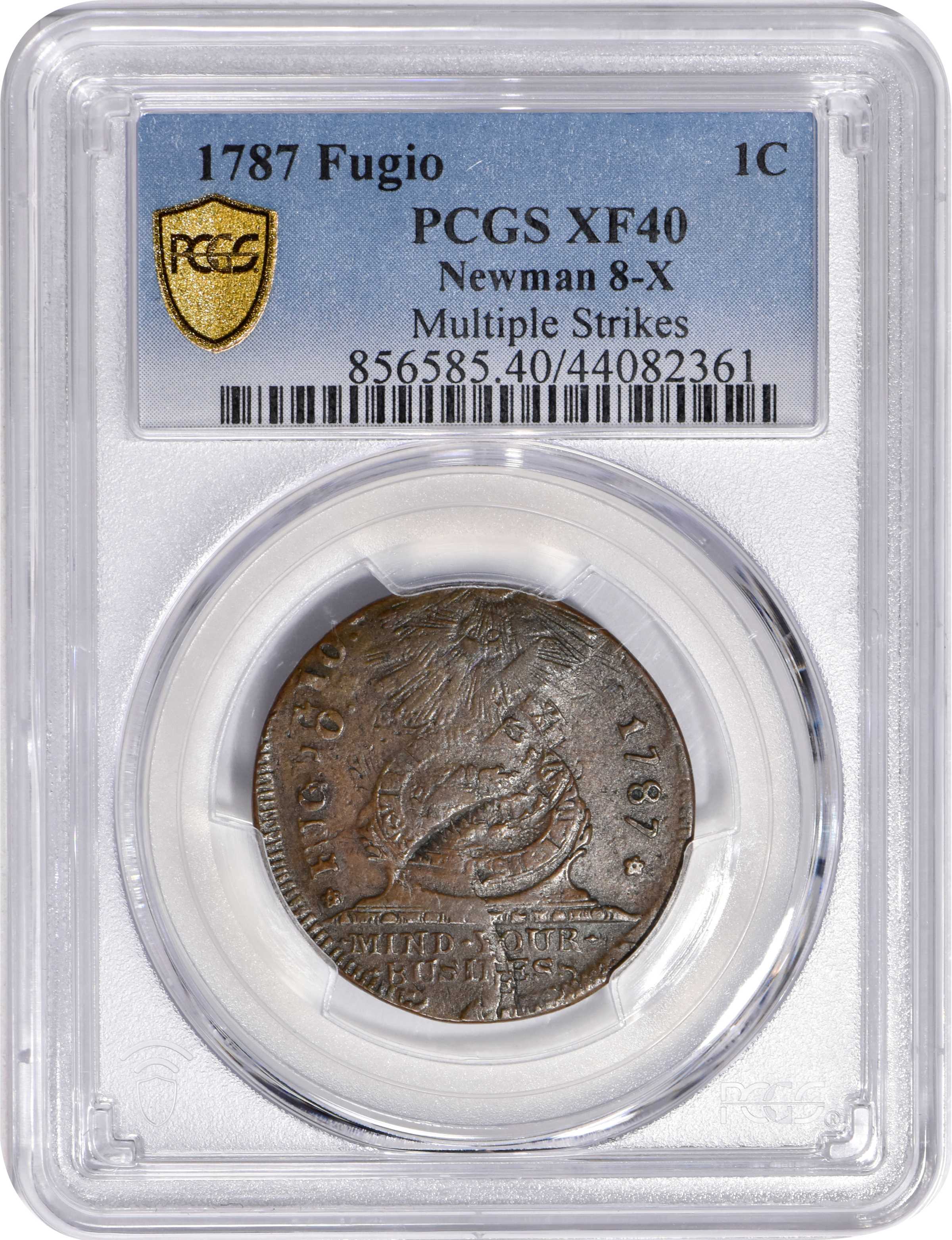 1787 Fugio 1c 4 Cinquefoils, STATES UNITED, Newman 8-X MS BN VF35 BN thumbnail 5