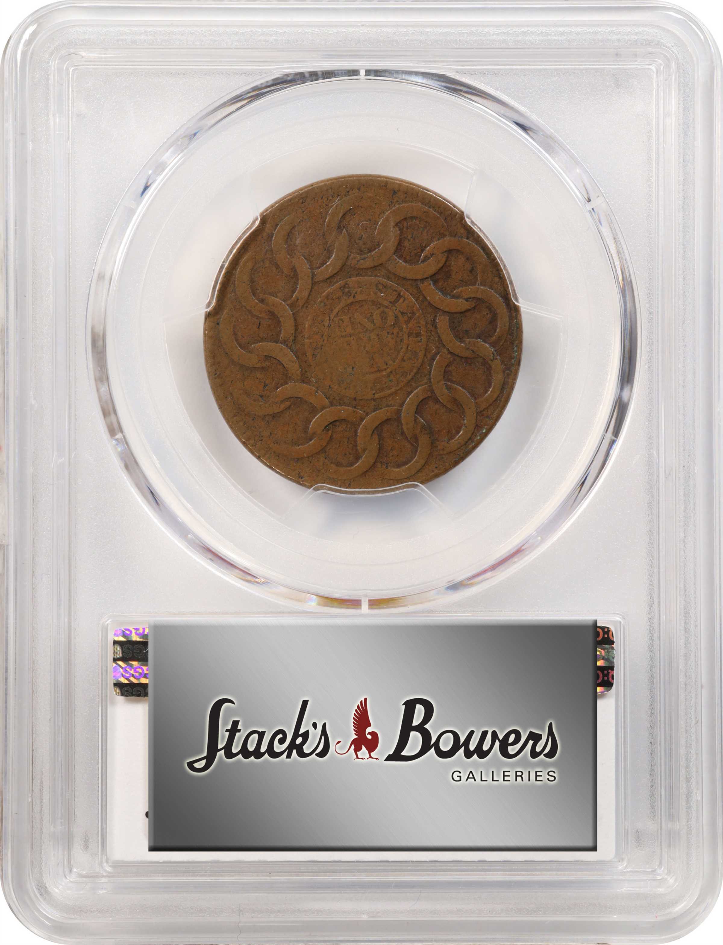 1787 Fugio 1c Cinquefoils, Raised Rims, Newman 12-Z MS BN F15 BN thumbnail 8