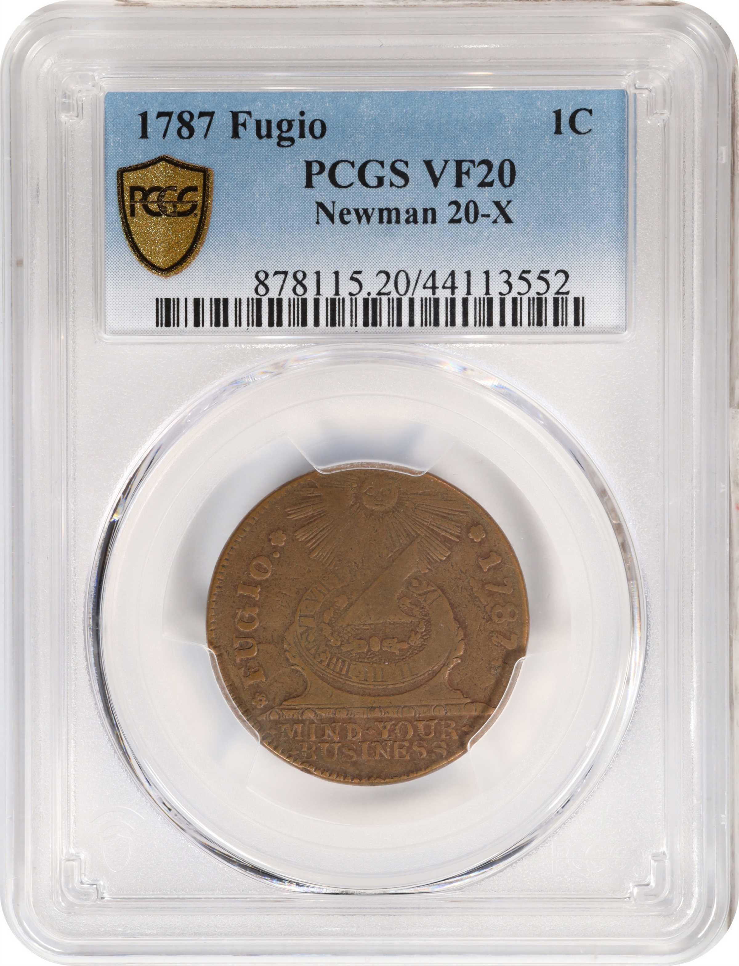 1787 Fugio 1c 4 Cinquefoils, STATES UNITED, Newman 20-X MS BN AG3 BN thumbnail 23