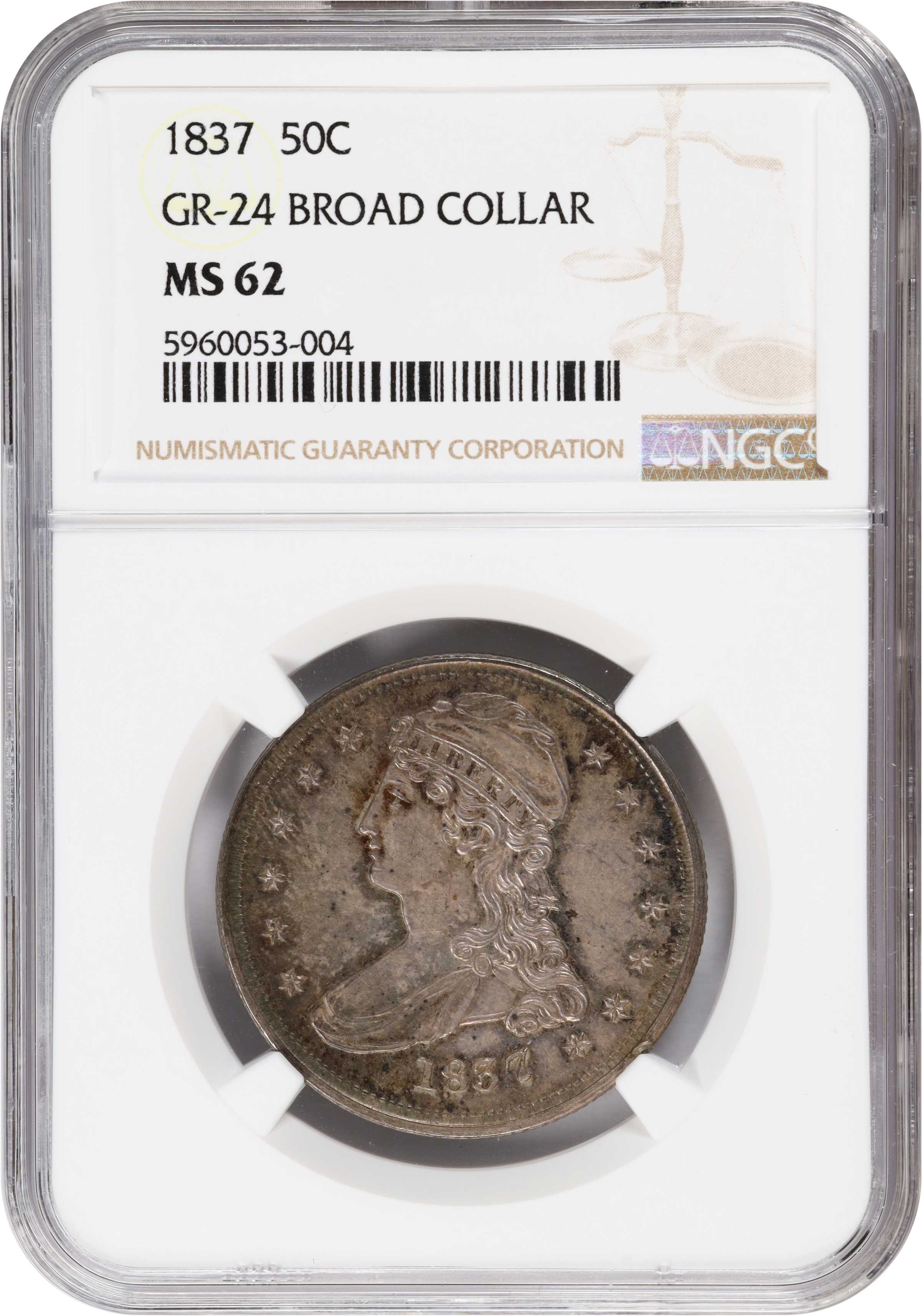 1837 50c Reeded Edge, GR-24 AG3 thumbnail 8