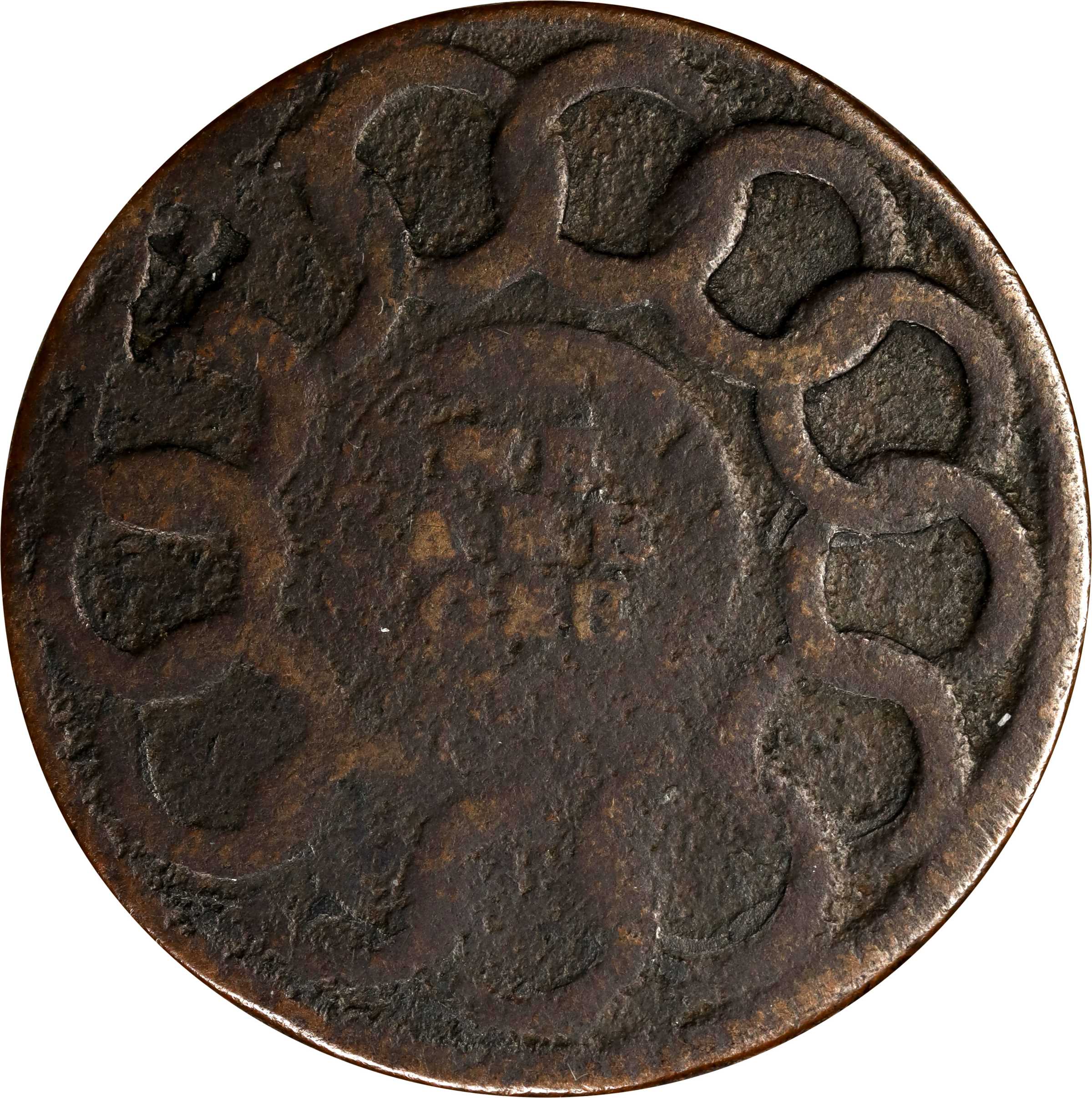 1787 Fugio 1c Club Rays, Rounded Ends, Newman 3-D MS BN AG3 BN thumbnail 2