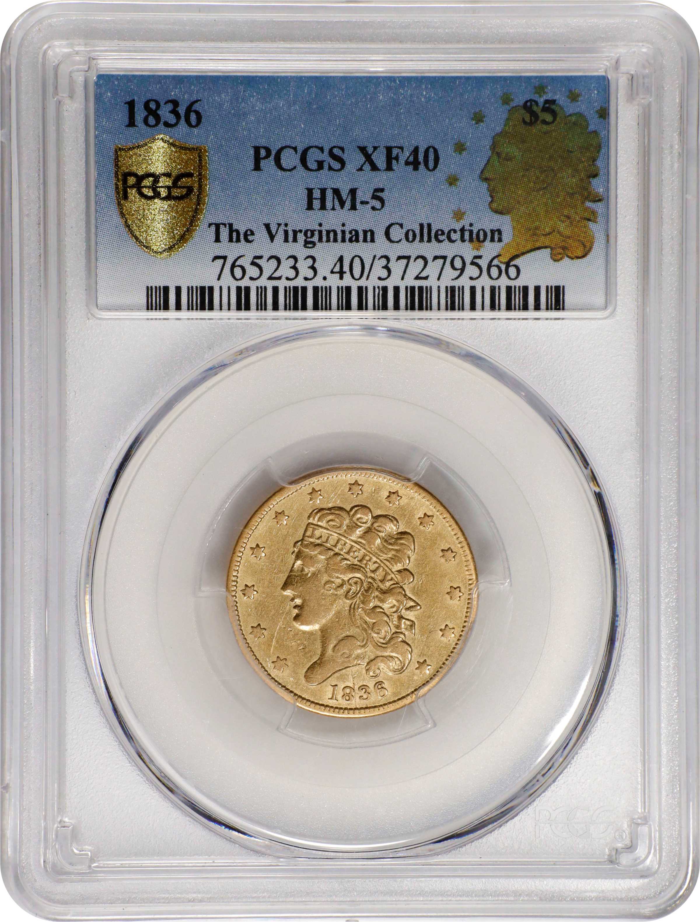 1836 $5  HM-5 MS64 thumbnail 10