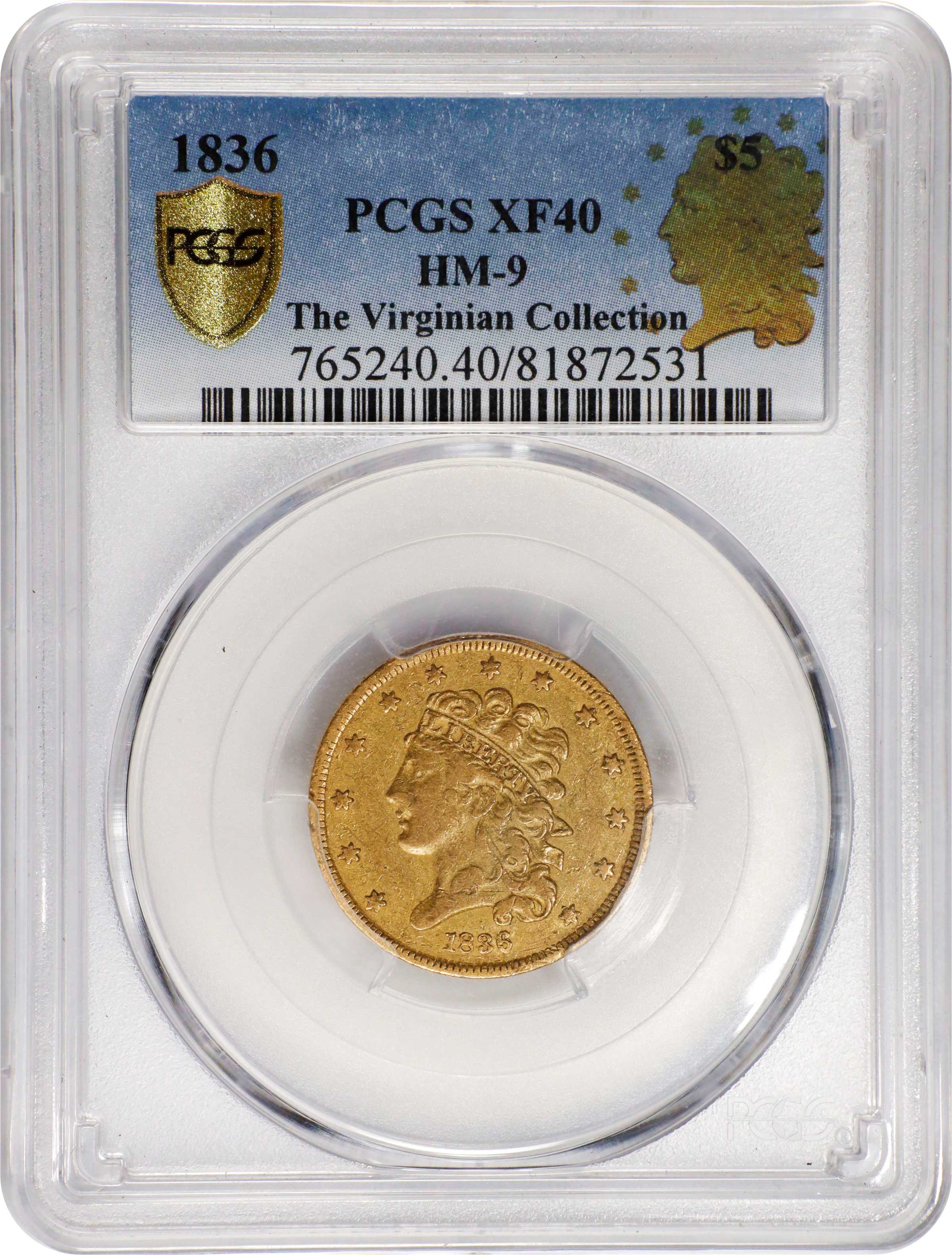 1836 $5  HM-9 MS thumbnail 7