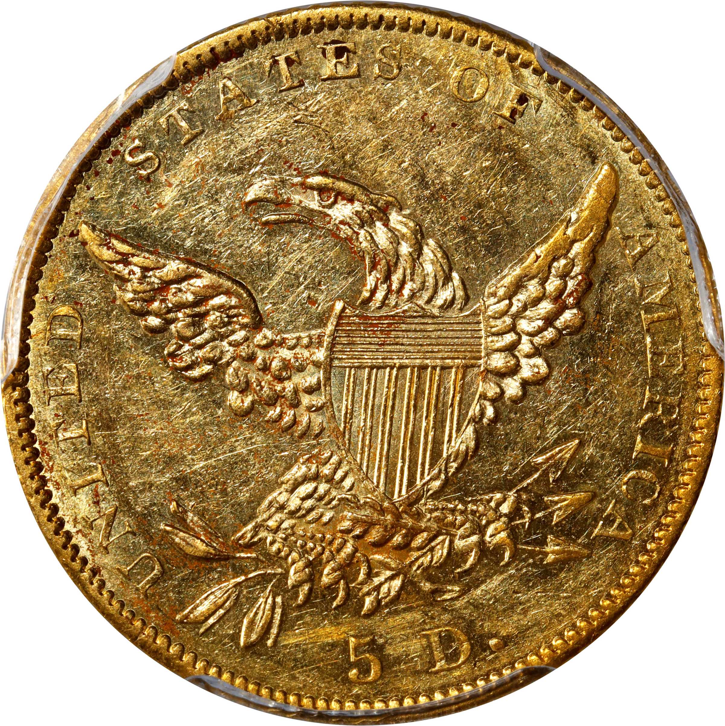 1838-C $5  HM-1 AU58 thumbnail 4