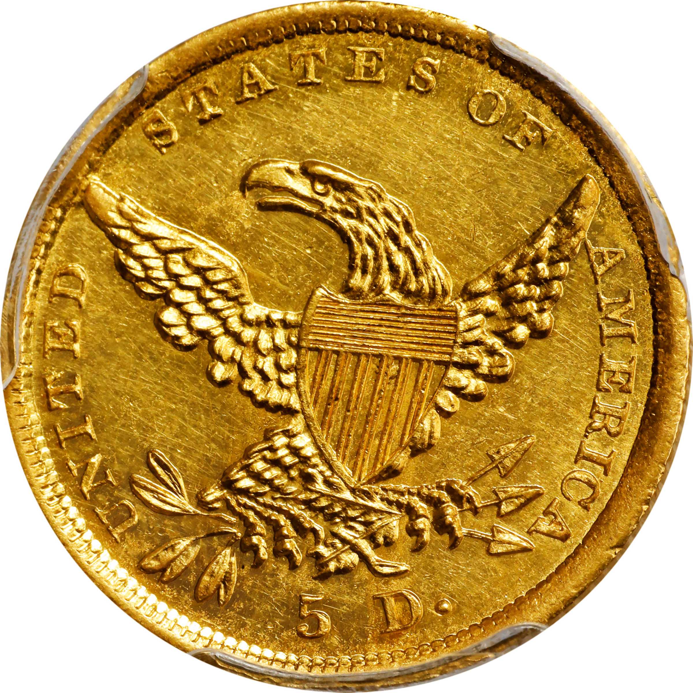 1838-D $5 MS62 thumbnail 2