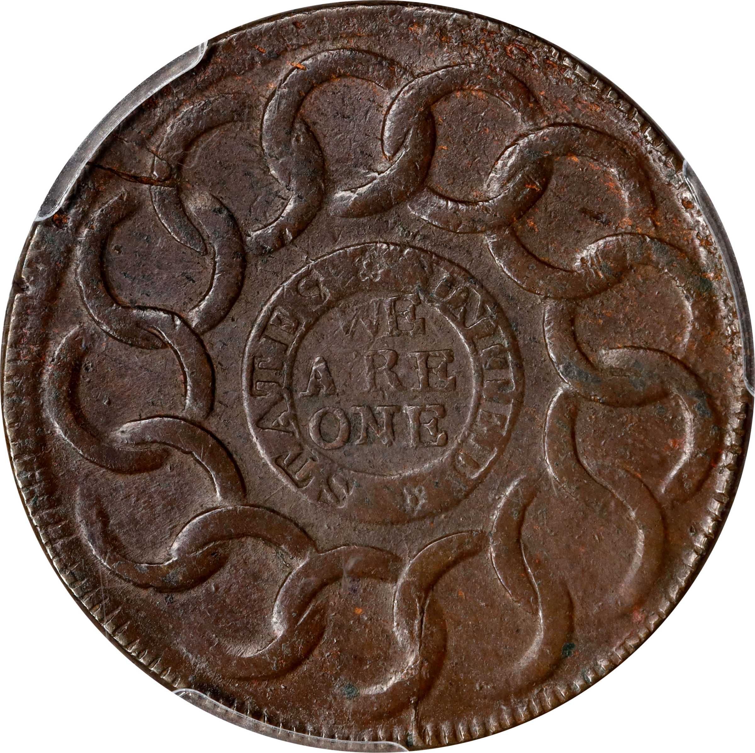 1787 Fugio 1c 4 Cinquefoils, STATES UNITED, Newman 11-X MS BN MS61 BN thumbnail 17