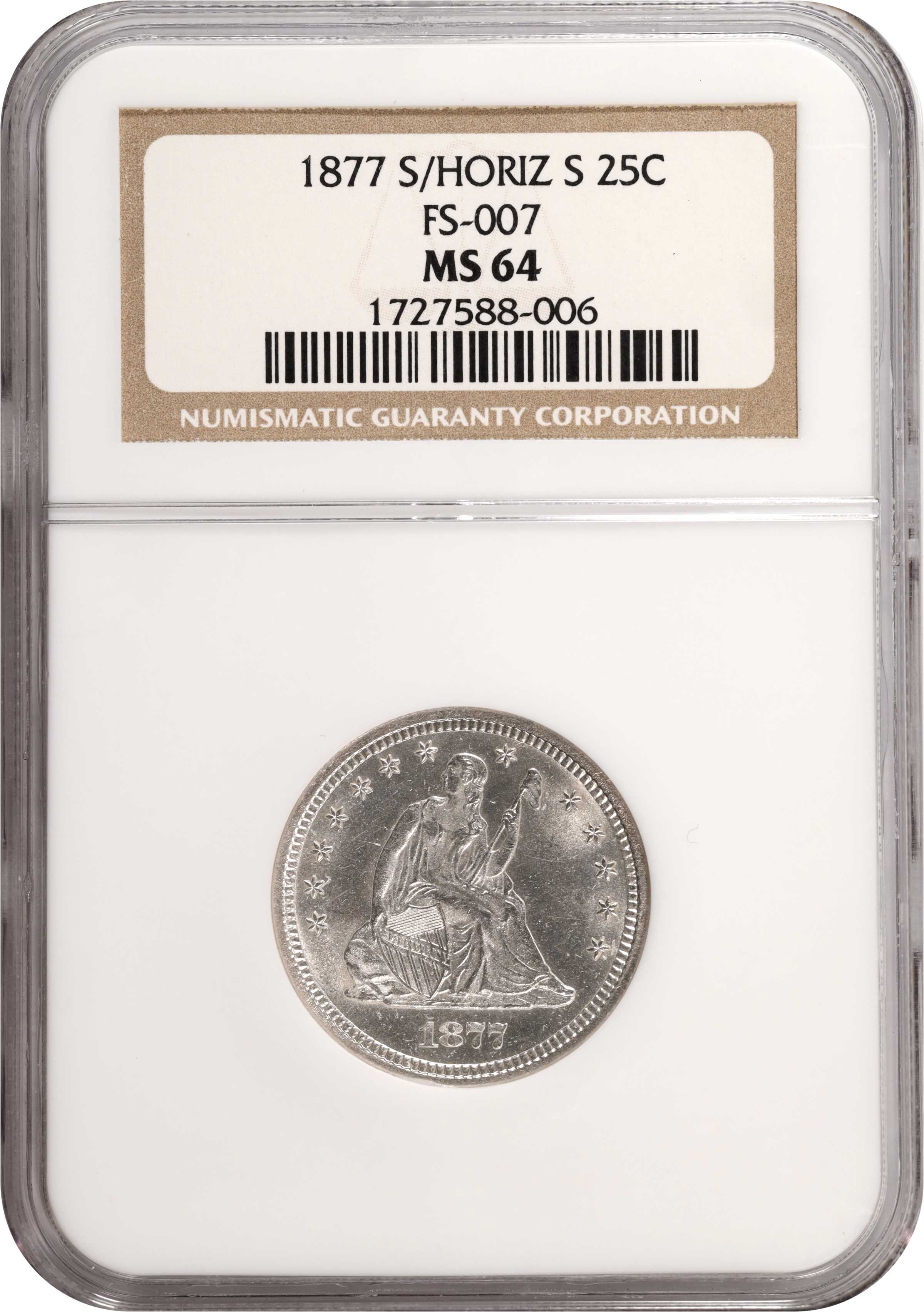 1877-S/S 25c S over Horizontal S, FS-501 MS thumbnail 14