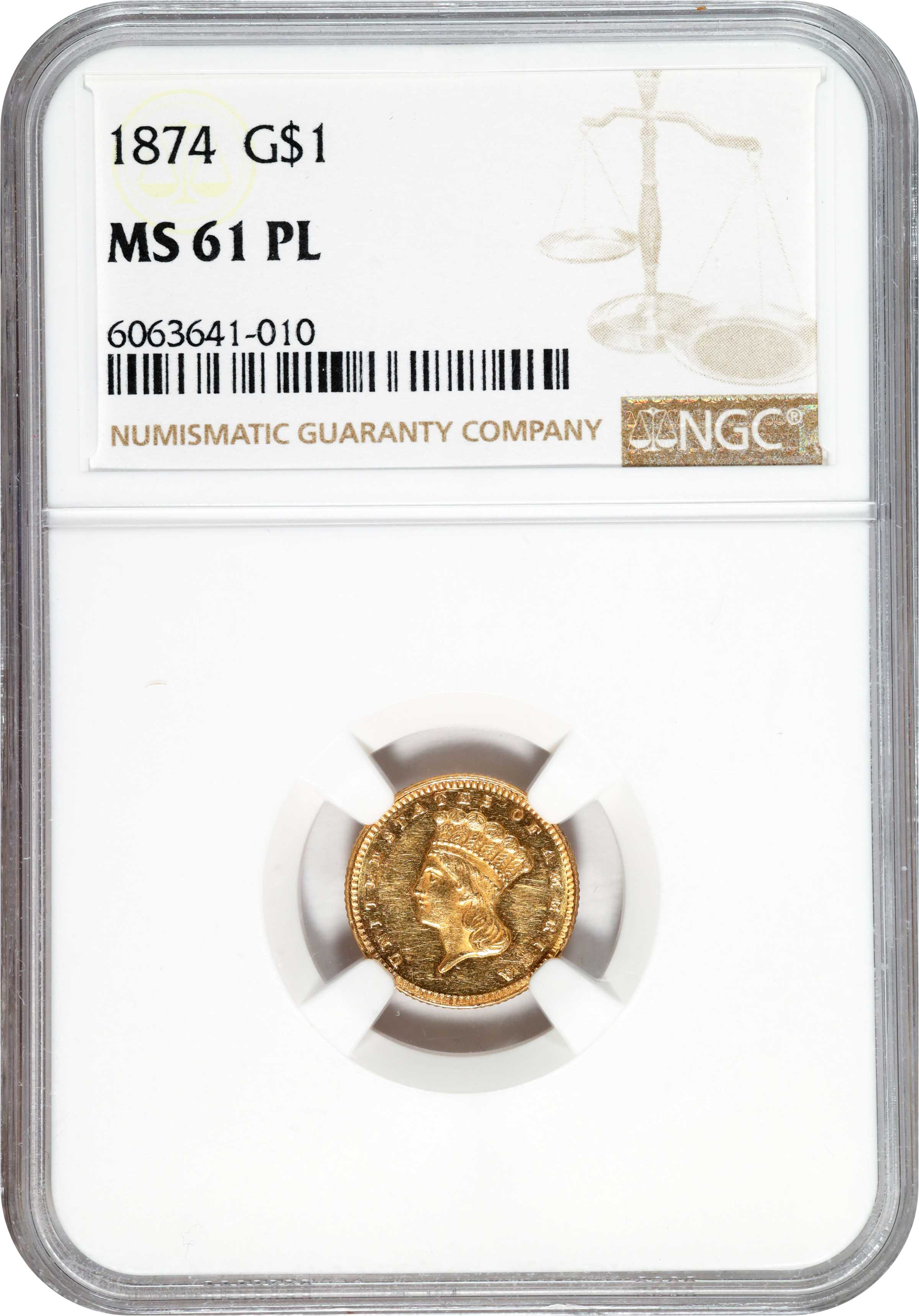 1874 G$1 MS PL thumbnail 18