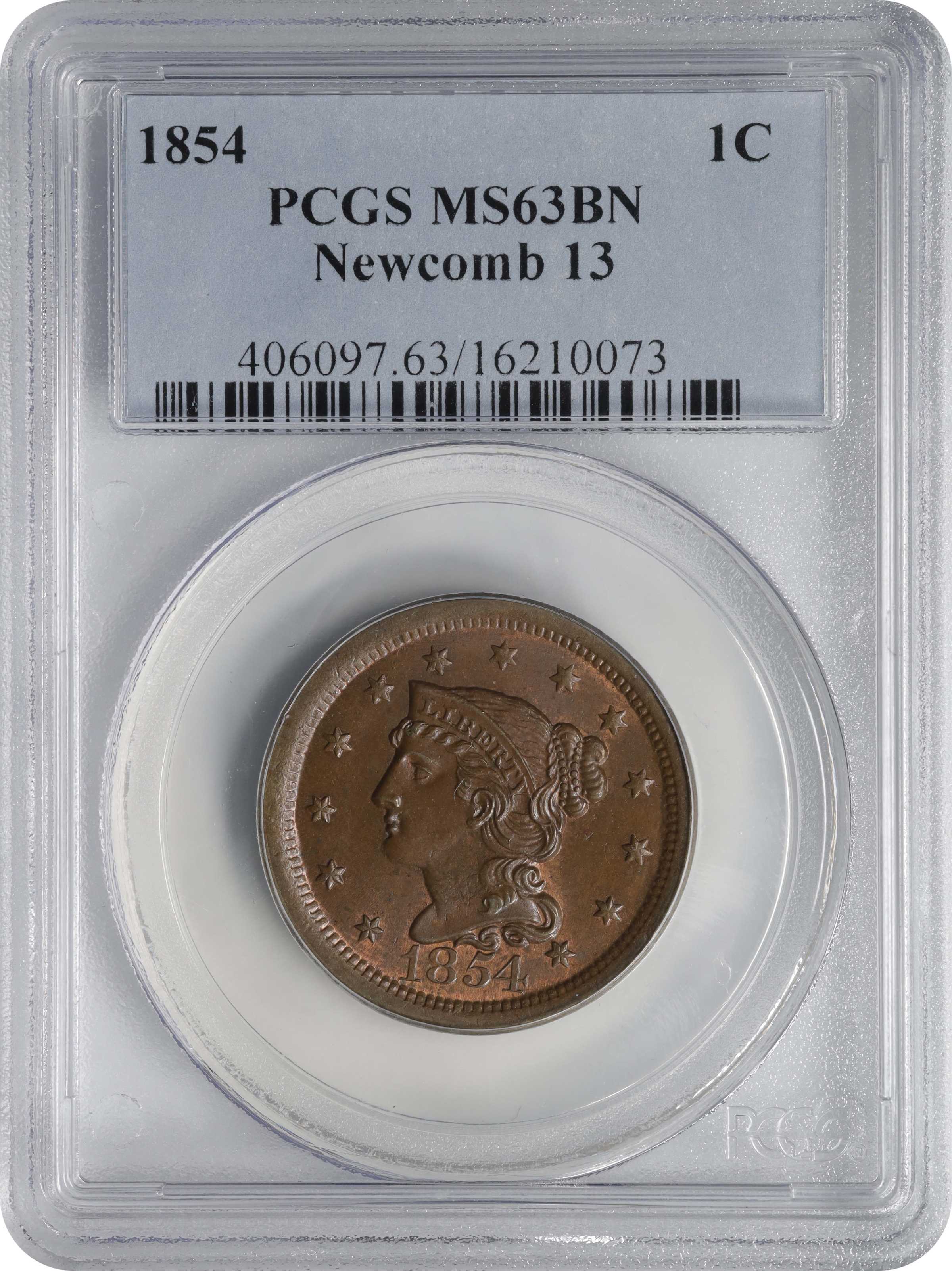 1854 1c N-13 MS BN thumbnail 3