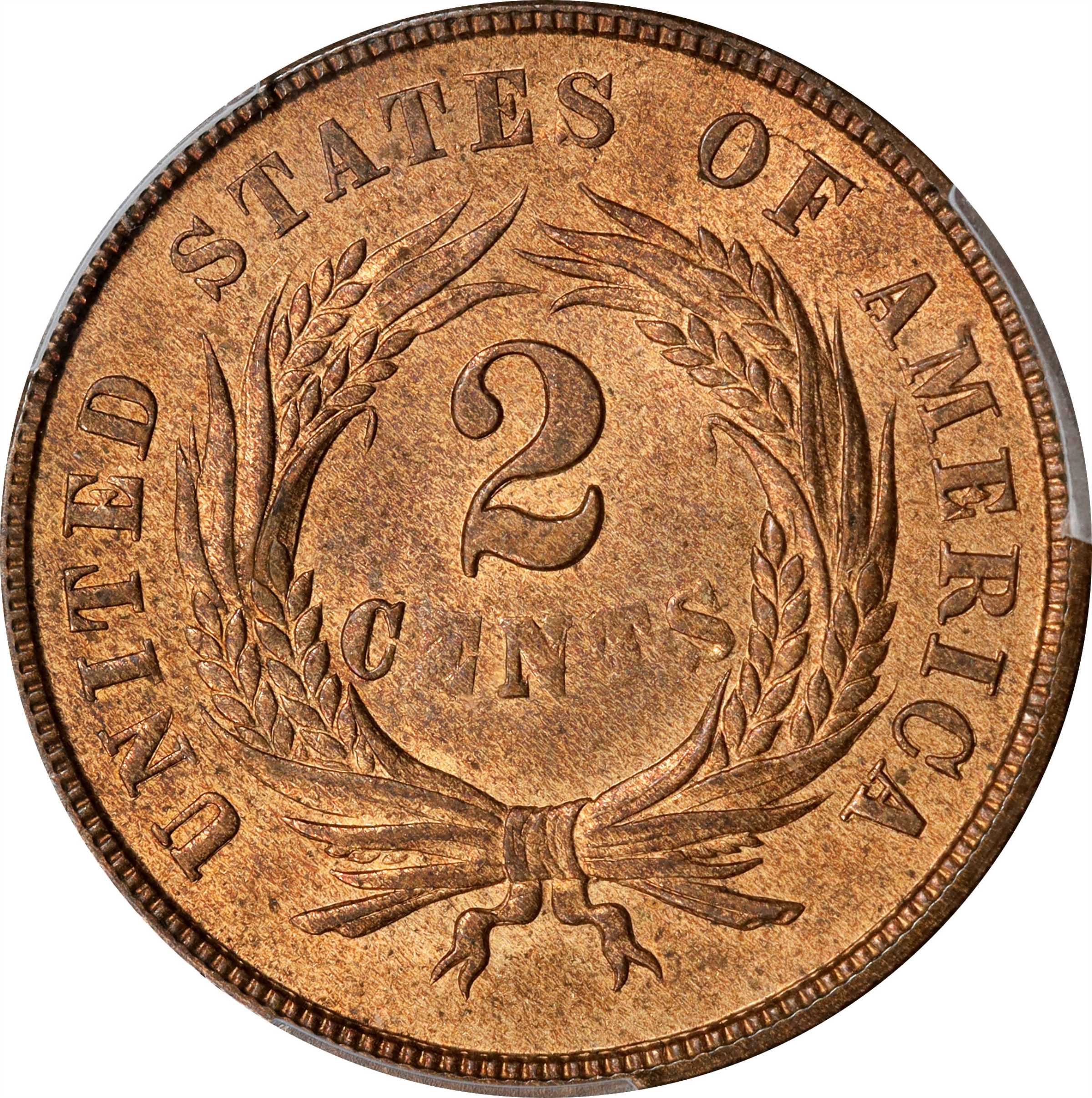 1865 2c Fancy 5 MS RB MS65 RB thumbnail 6