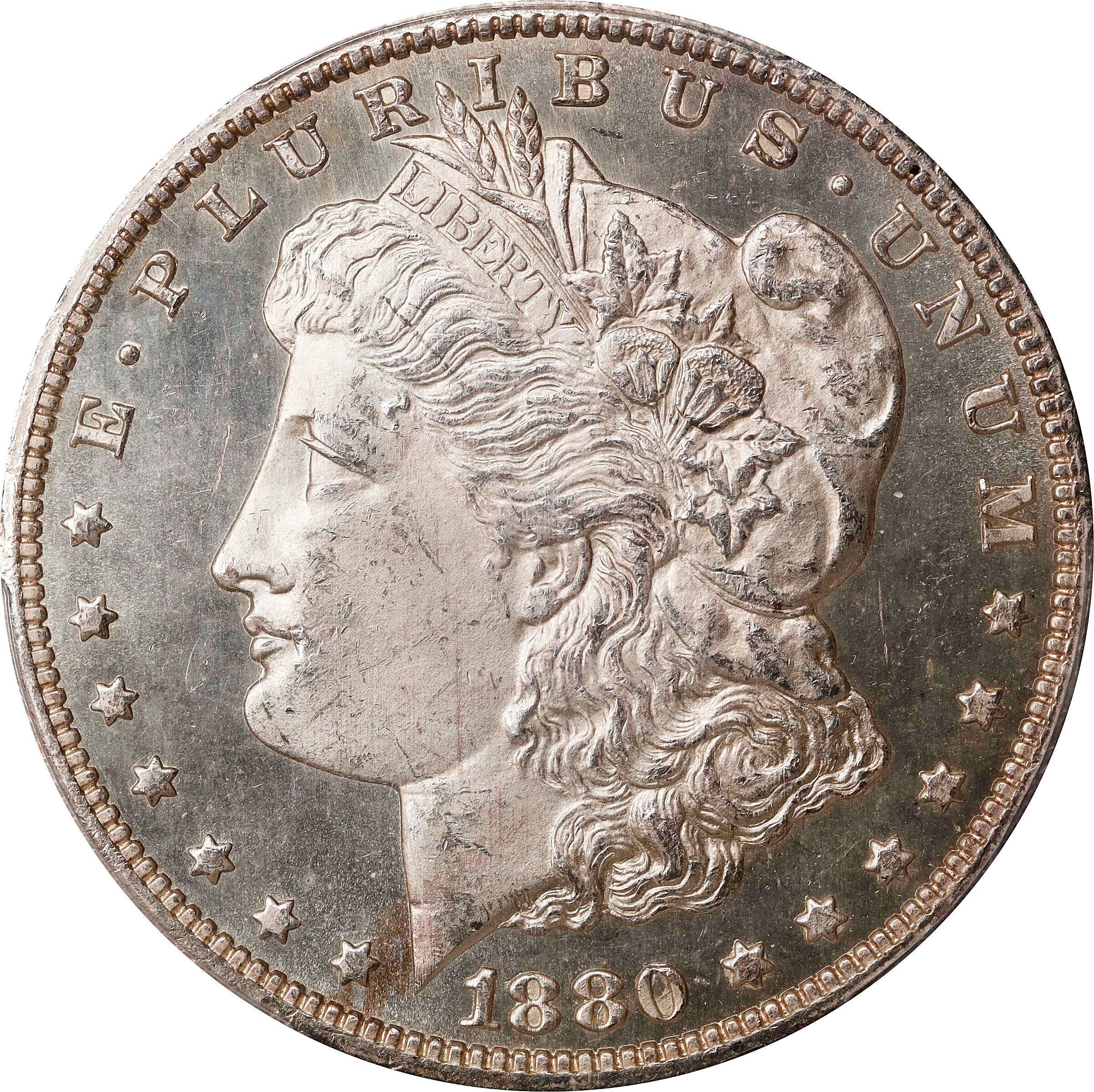 1880/79-CC Morgan Silver Dollar. VAM-4. Top 100 Variety. Reverse of 1878. MS-64+ PL (PCGS). CAC.