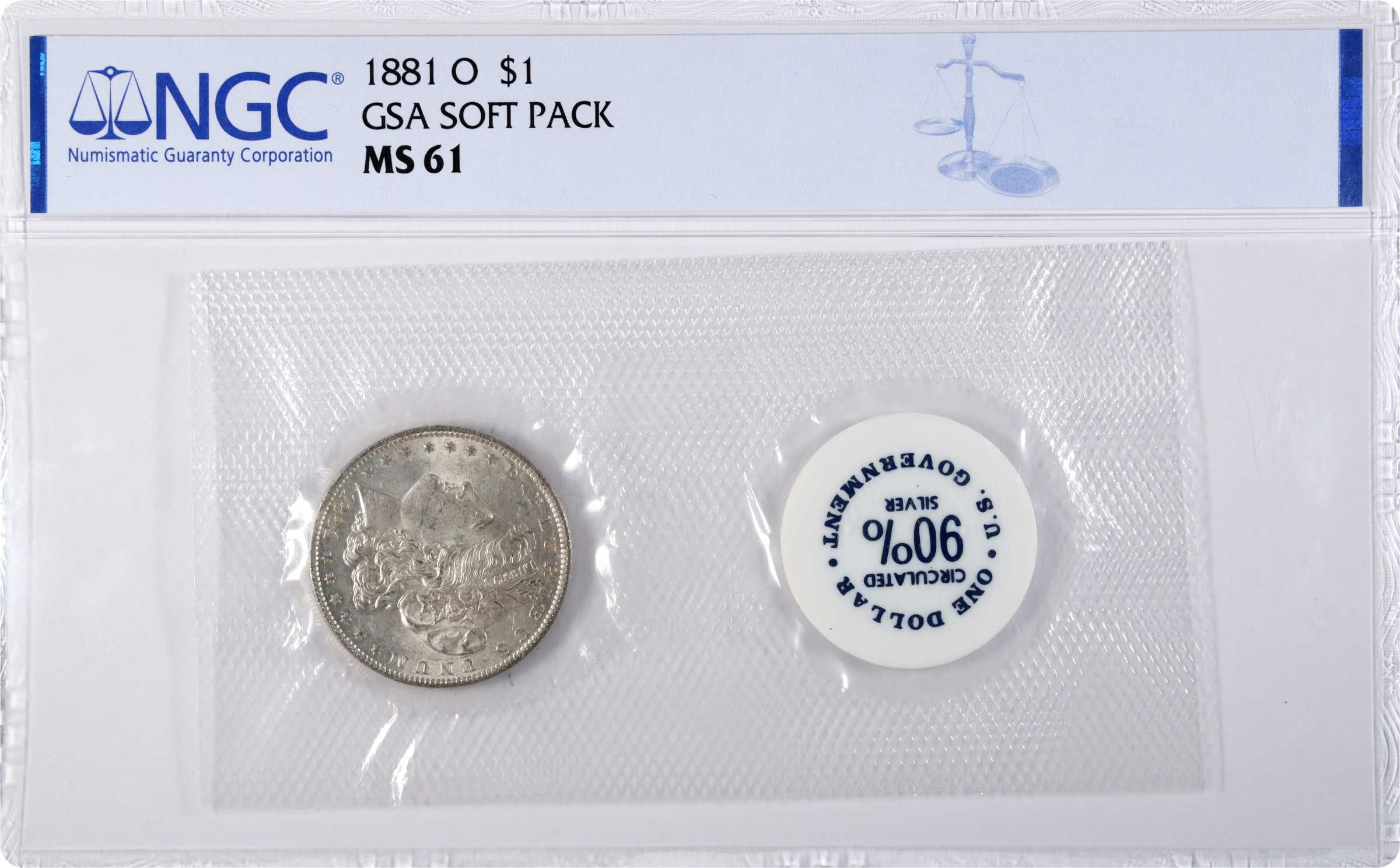 1881-O $1  GSA Hoard, Soft Package AU50 thumbnail 8