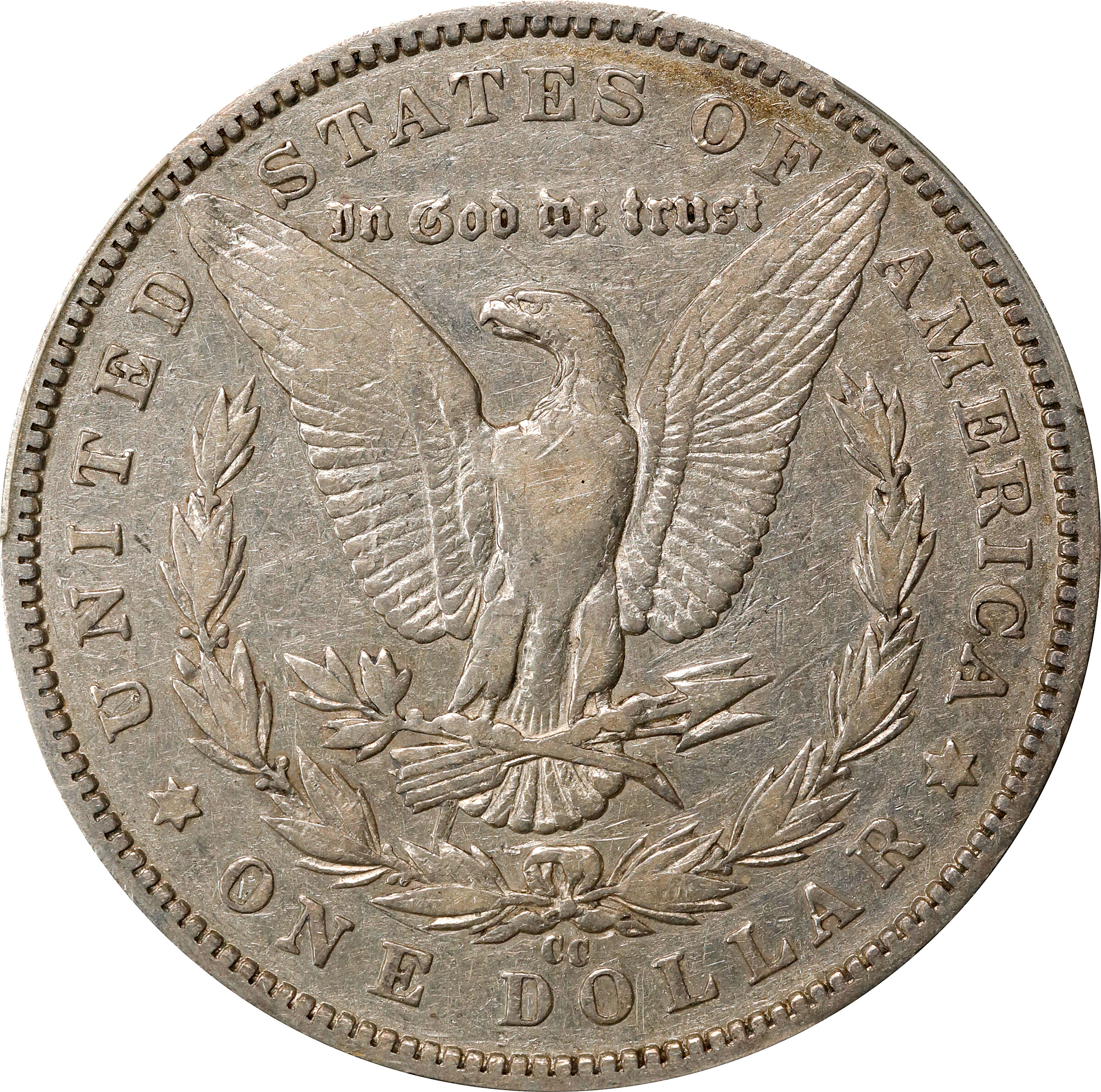 1890-CC $1  Tail Bar VF20 CAC thumbnail 2