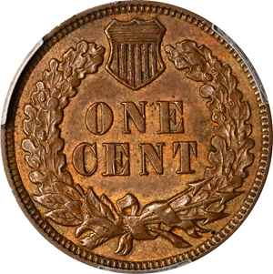 image for: 1897 Indian Cent. Snow-1, FS-401. Misplaced Date, 1 in Neck. MS-62 BN (PCGS).