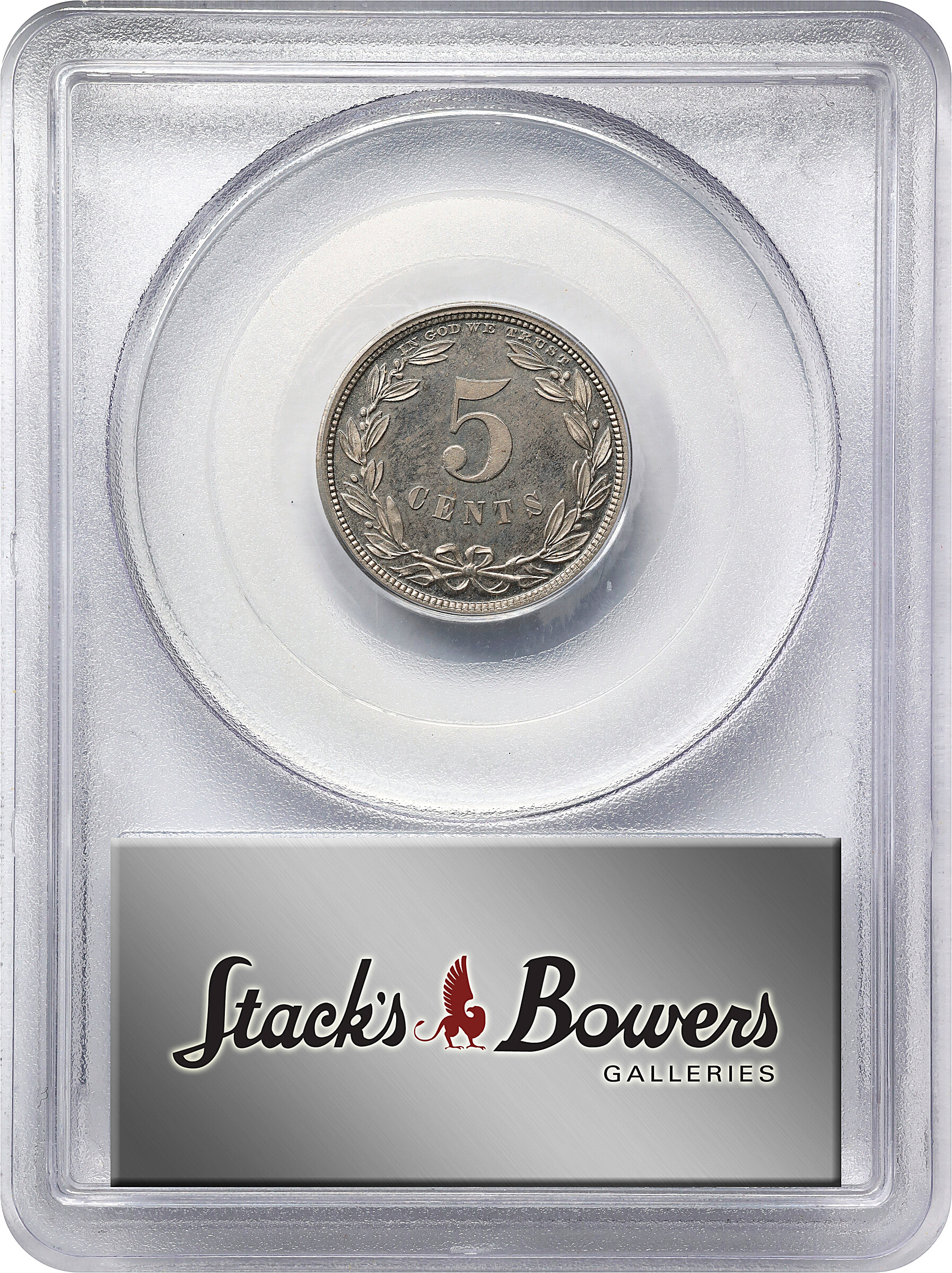 1867 P5c Nickel, J-570 PR CAM PR64 CAM CAC thumbnail 4