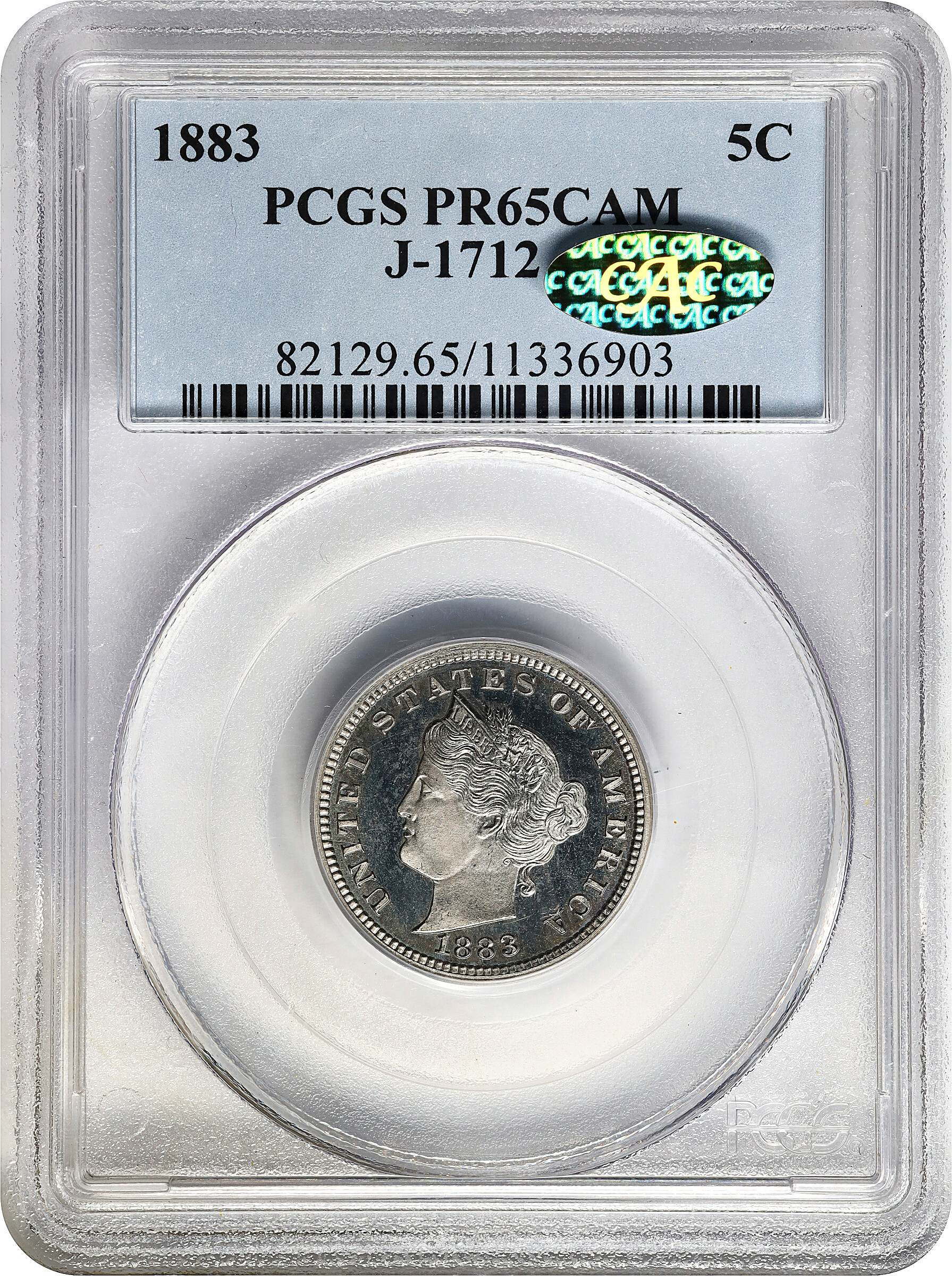 1883 P5c Nickel, J-1712 PR CAM thumbnail 14