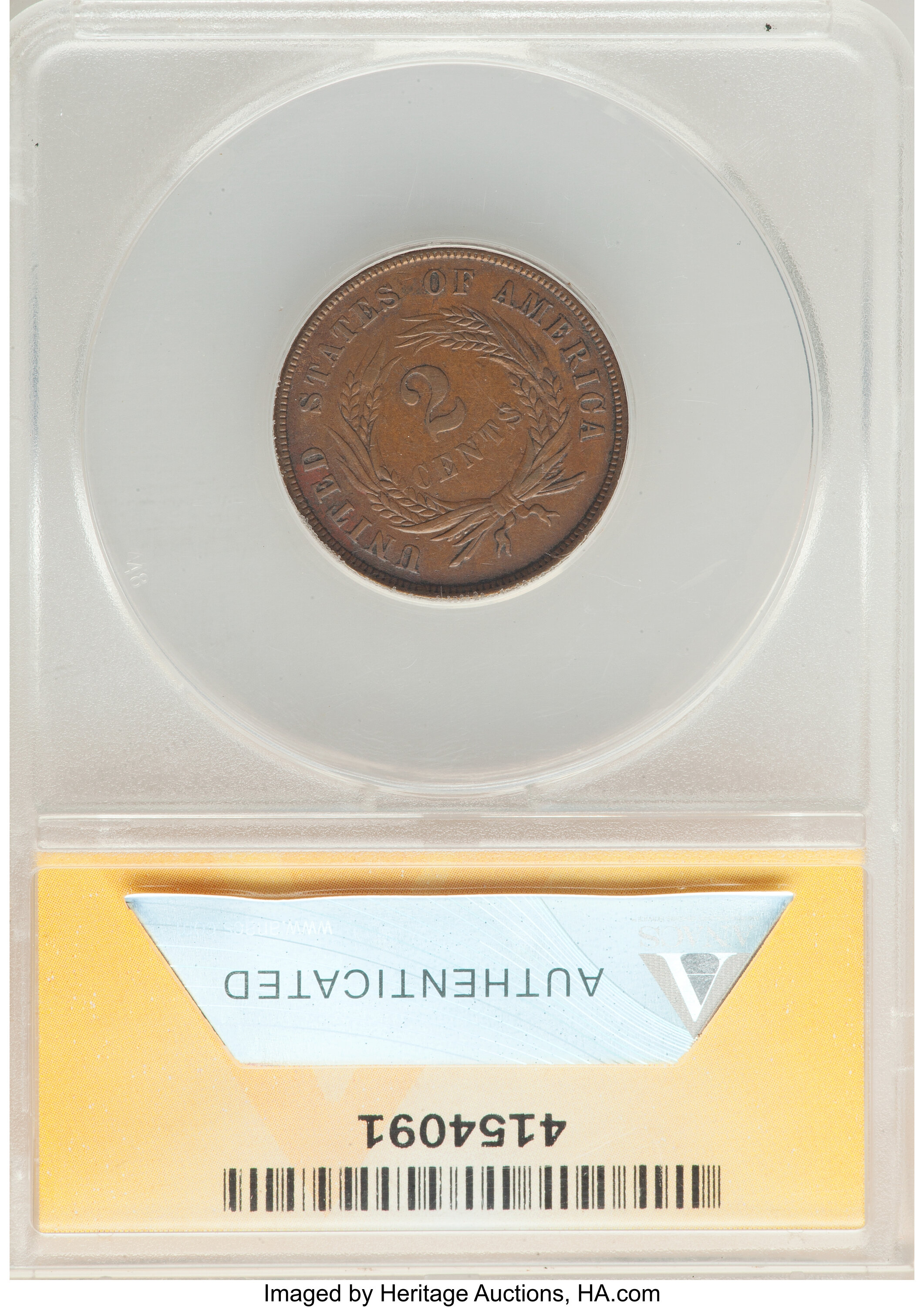 1867 2c Doubled Die Obverse , FS-101 MS BN AG3 BN thumbnail 19