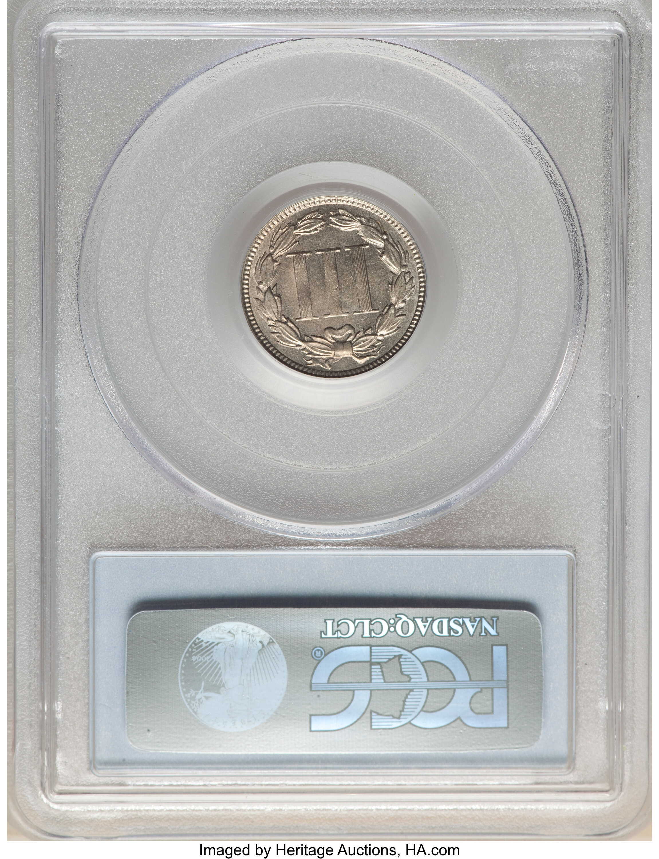 1865 3cN Misplaced Date, FS-301 AU58 thumbnail 2