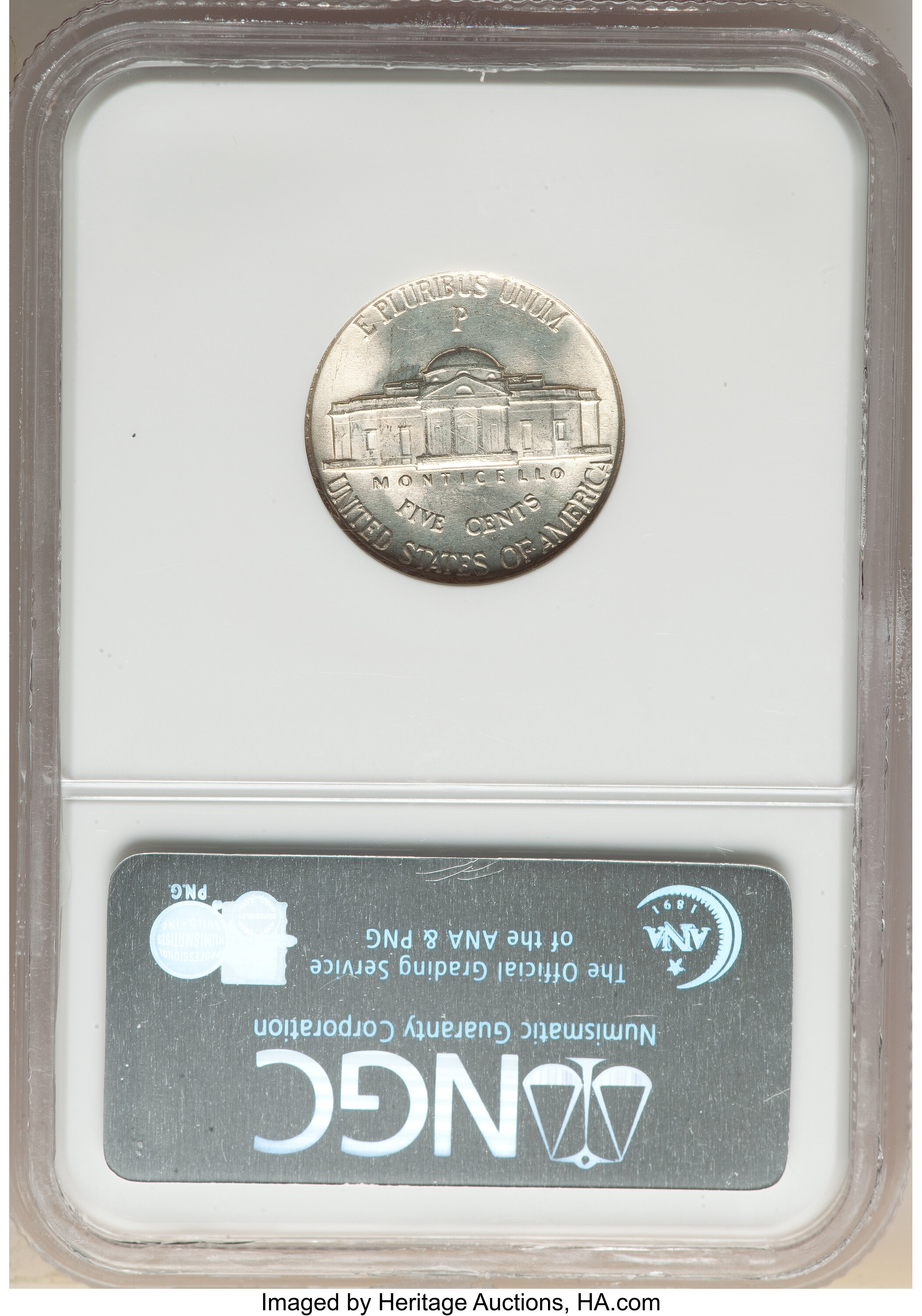 1945-P 5C Silver, Triple Die Reverse, FS-803 MS64 thumbnail 4
