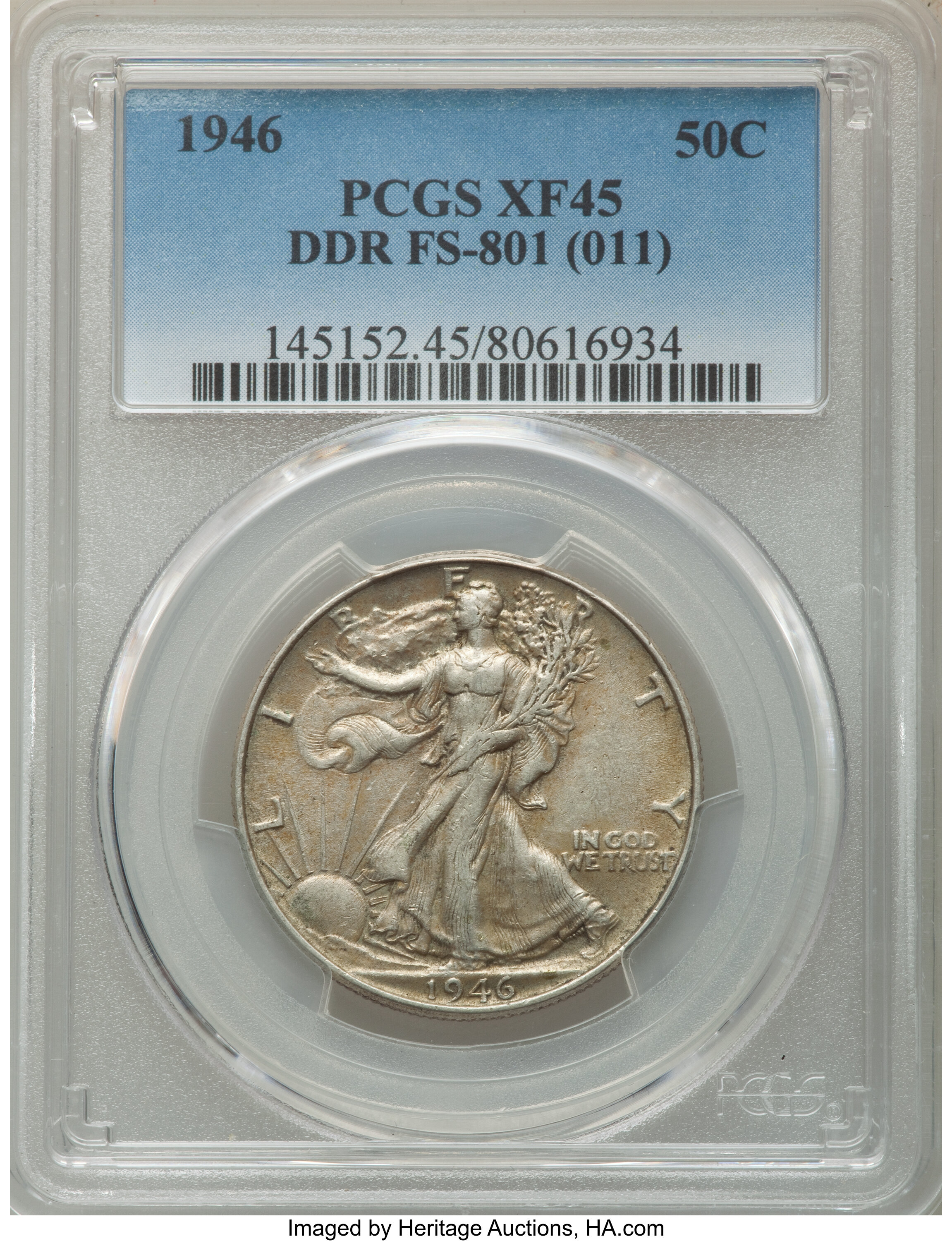 1946 50c Doubled Die Reverse, FS-801 VG10 thumbnail 11