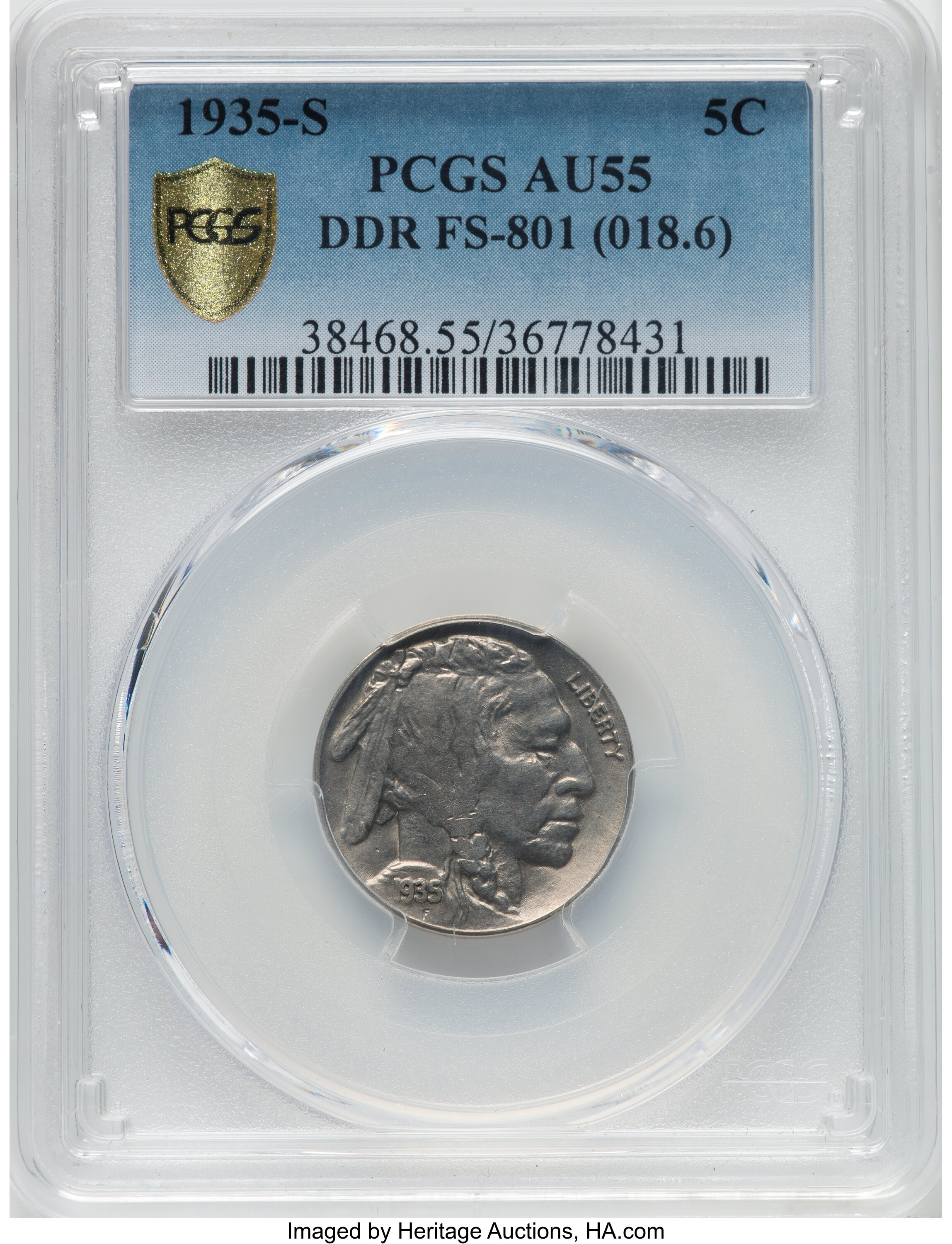 1935-S 5c G4 CAC thumbnail 10