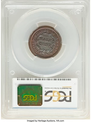 image for: 1844 Second Restrike (Reverse of 1840), B-3, C-SR21, R.6, PR66+ Brown PCGS. Our EAC Grade PR64. CAC. ...