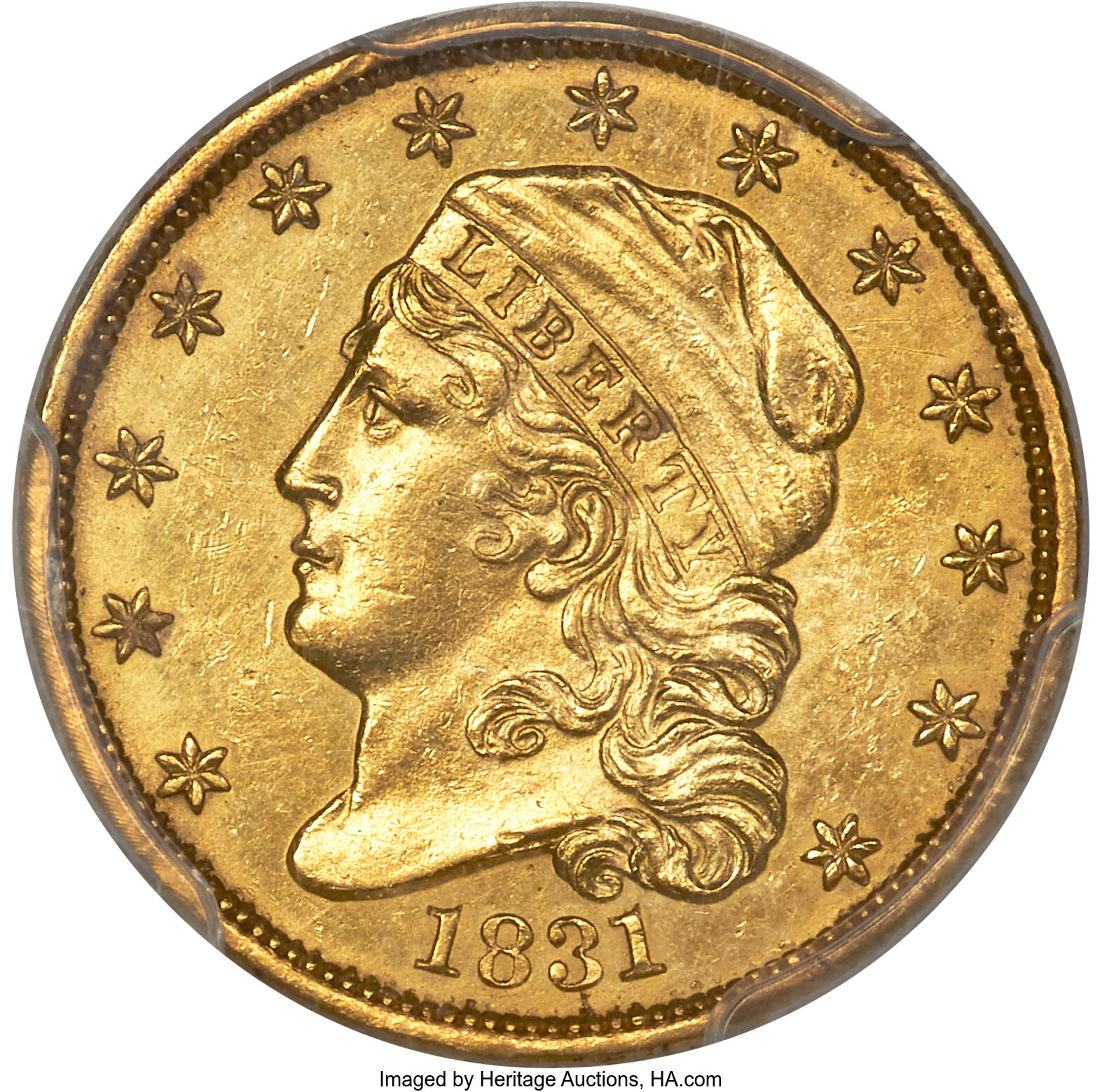 1831 $2 1/2 BD-1, R.4, AU55 PCGS. ...