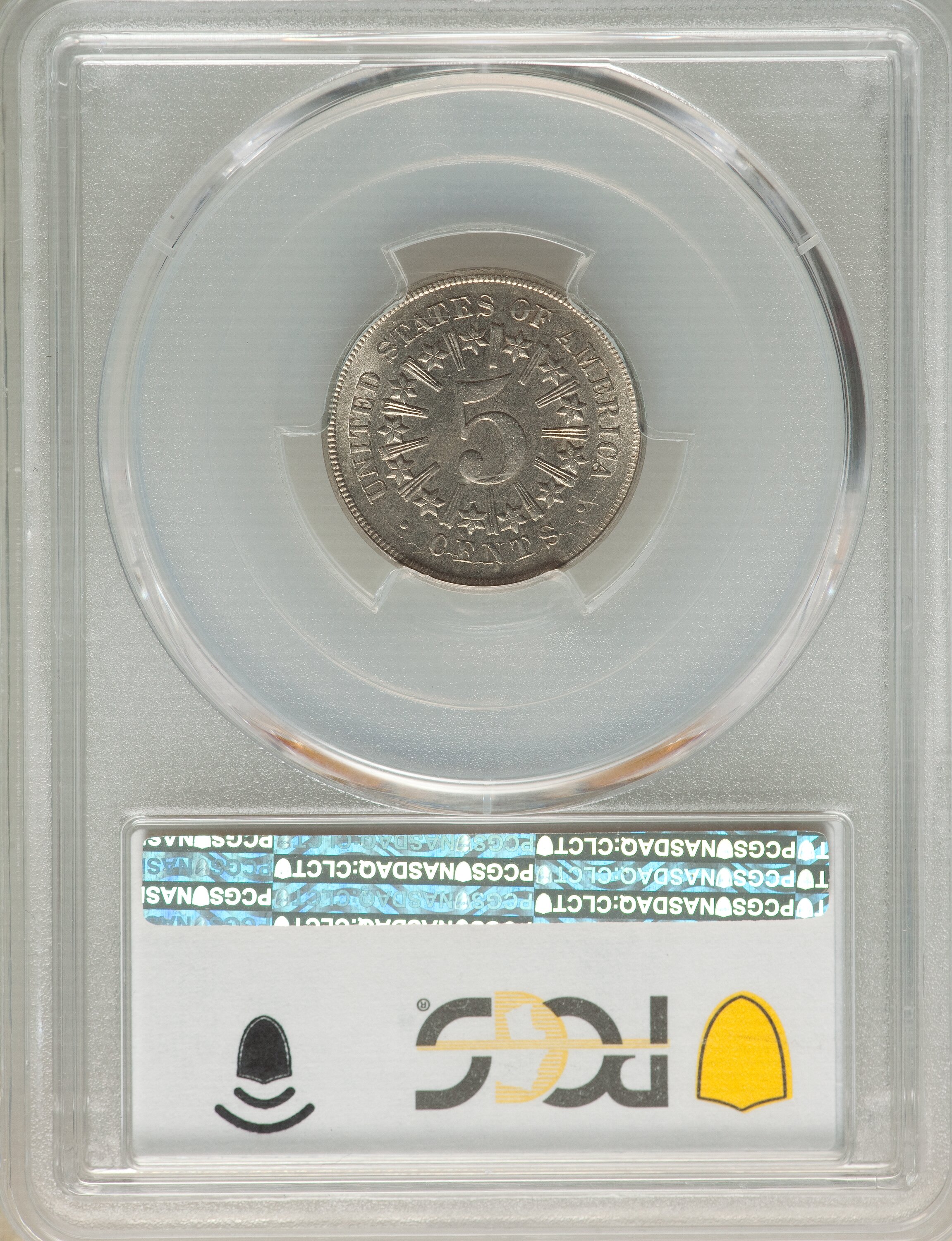 1866/1866 5c Rays, Repunched Date, FS-302 VG8 thumbnail 16