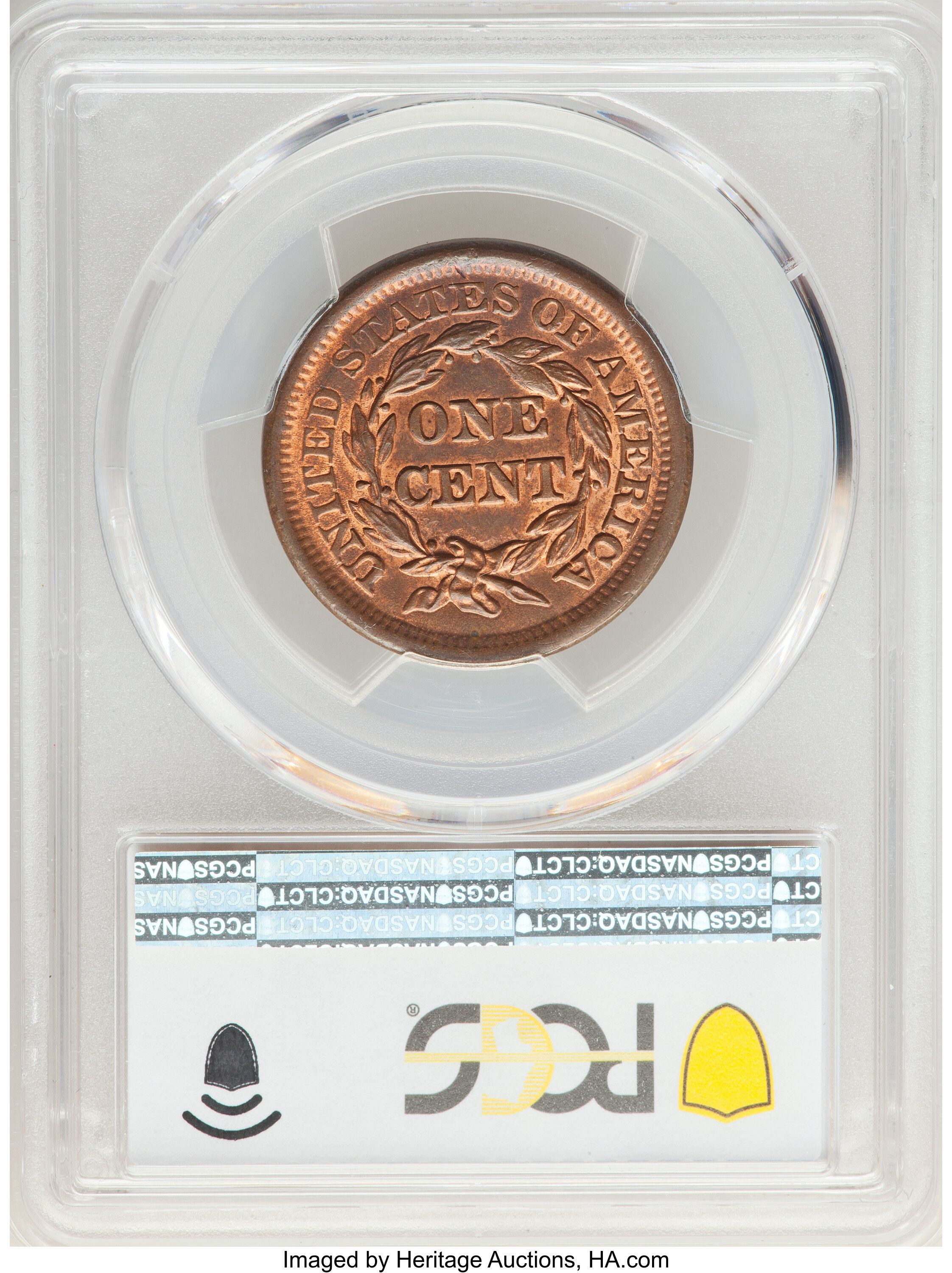 1857 1c Large Date, N-1 MS RB thumbnail 14