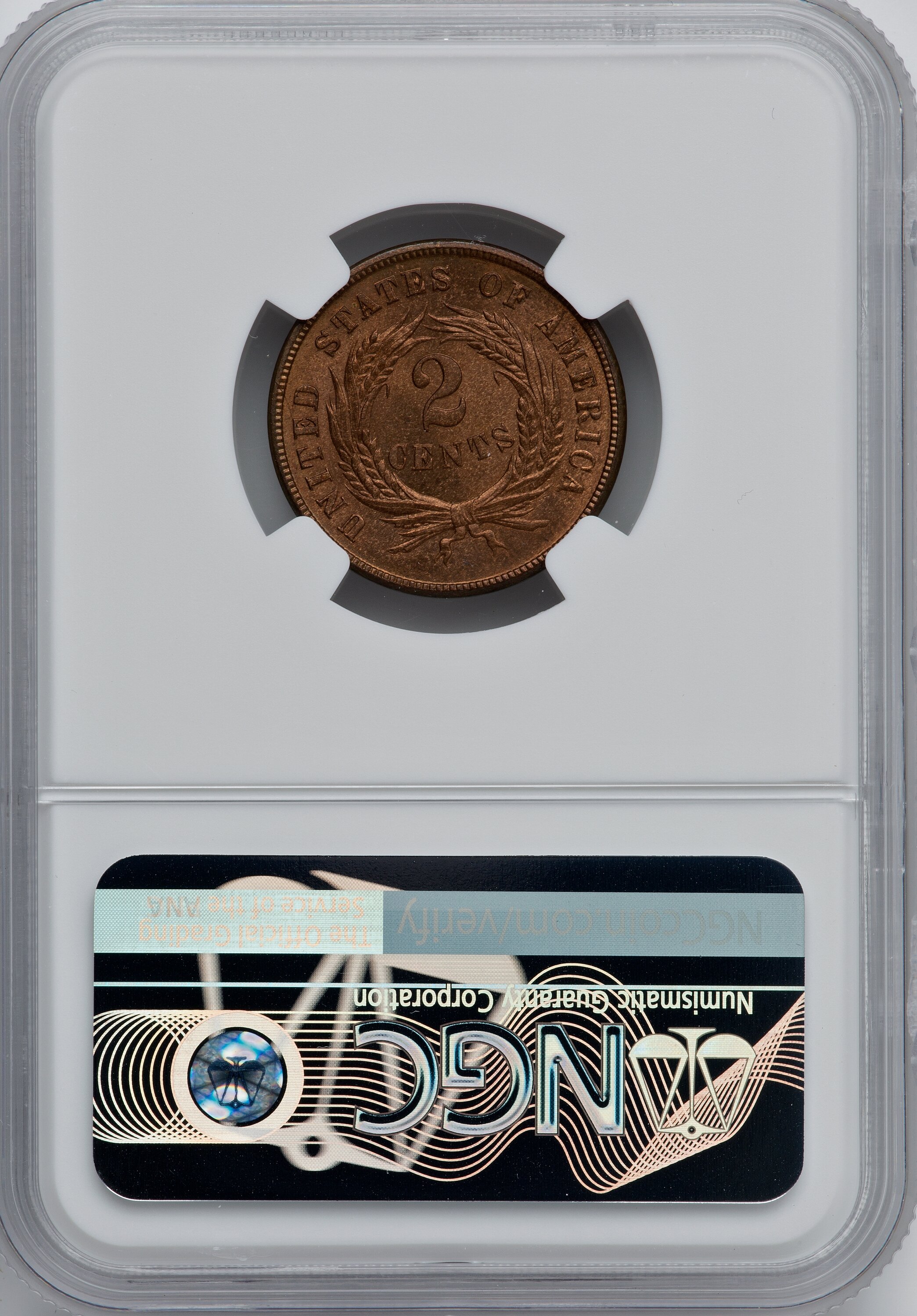 1865 2c Plain 5 MS RB MS66 RB thumbnail 9