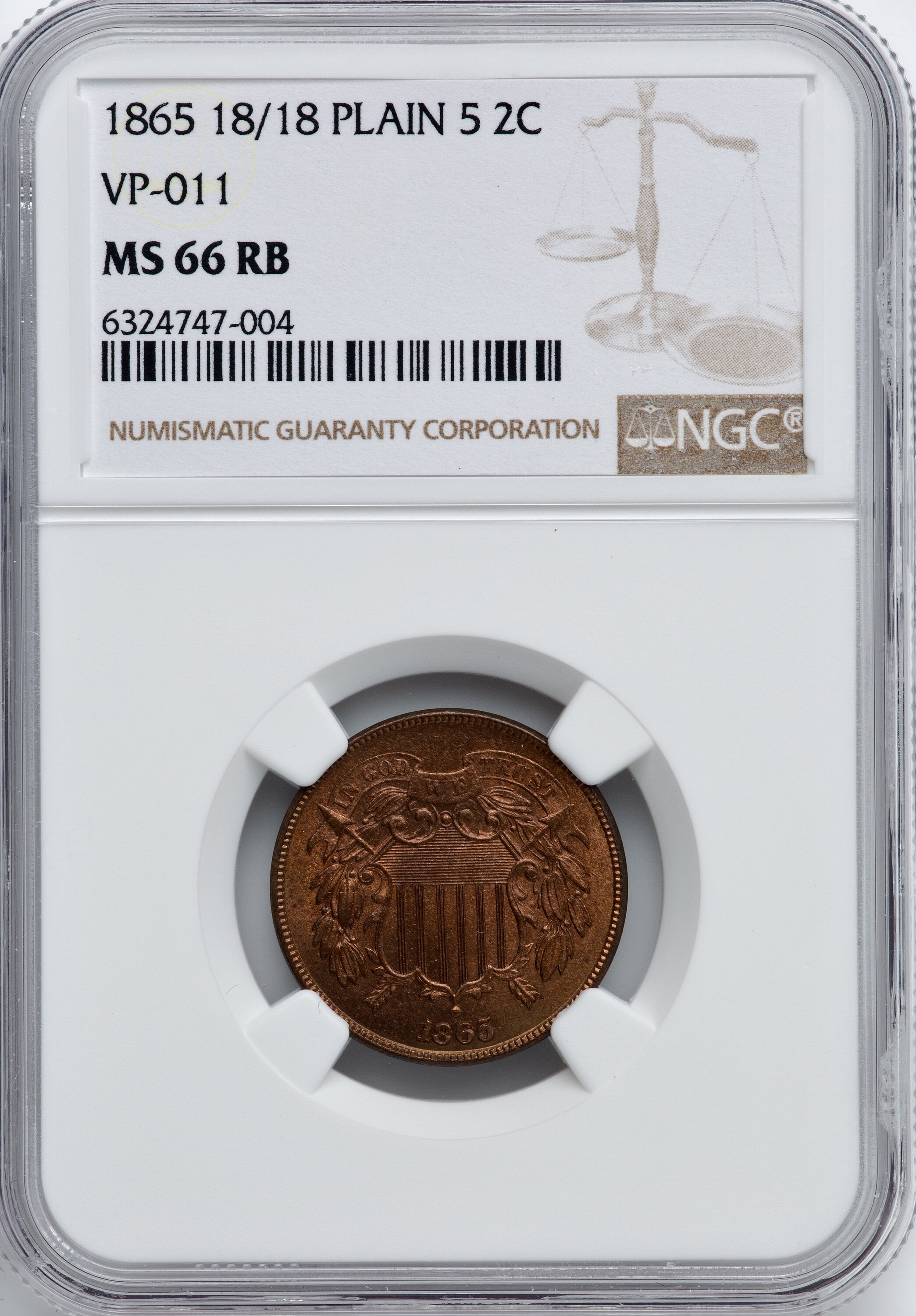 1865 2c Plain 5 MS RB MS66 RB thumbnail 11