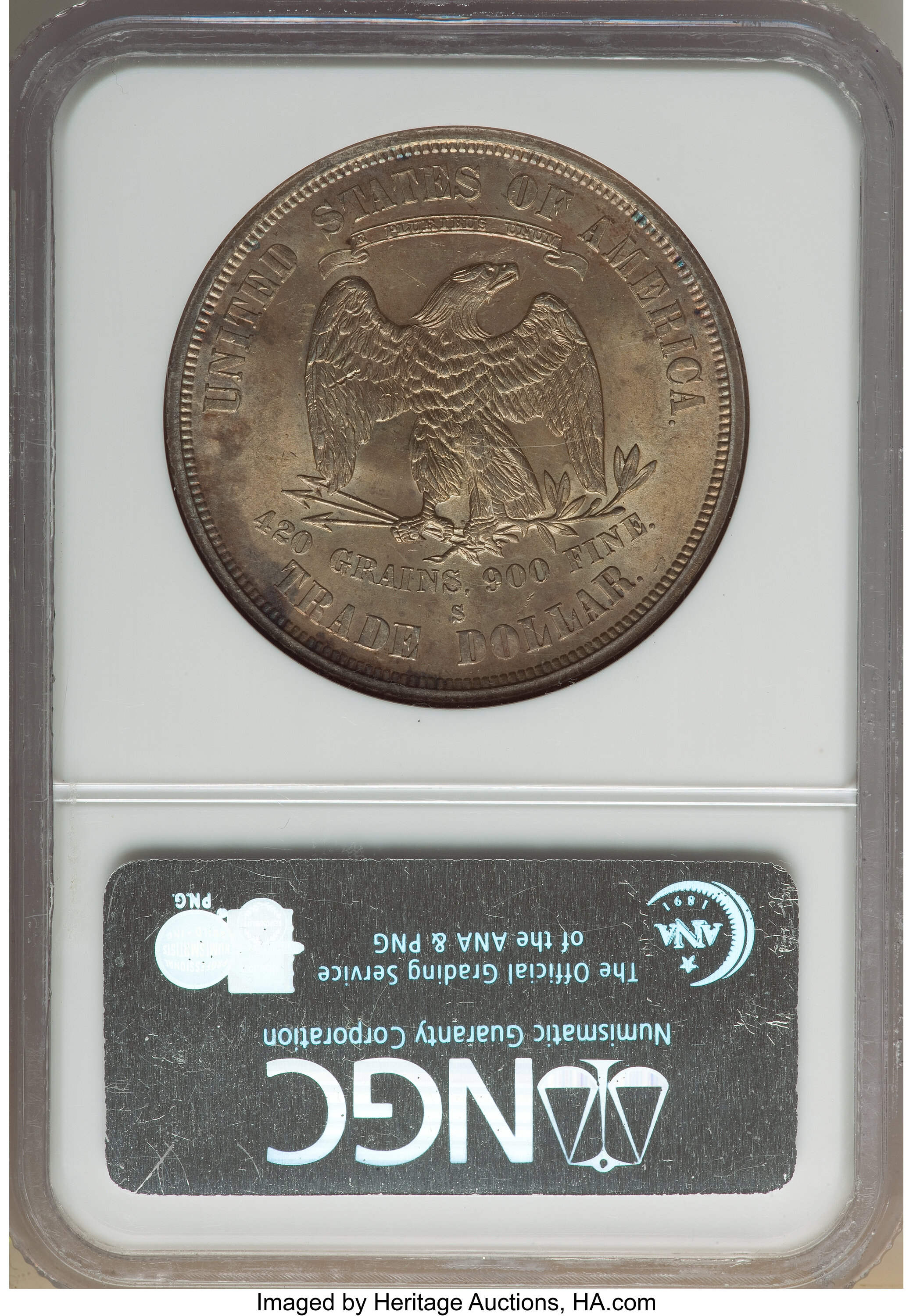 1876-S Trade$ Obverse I, Reverse I VG10 CAC thumbnail 23