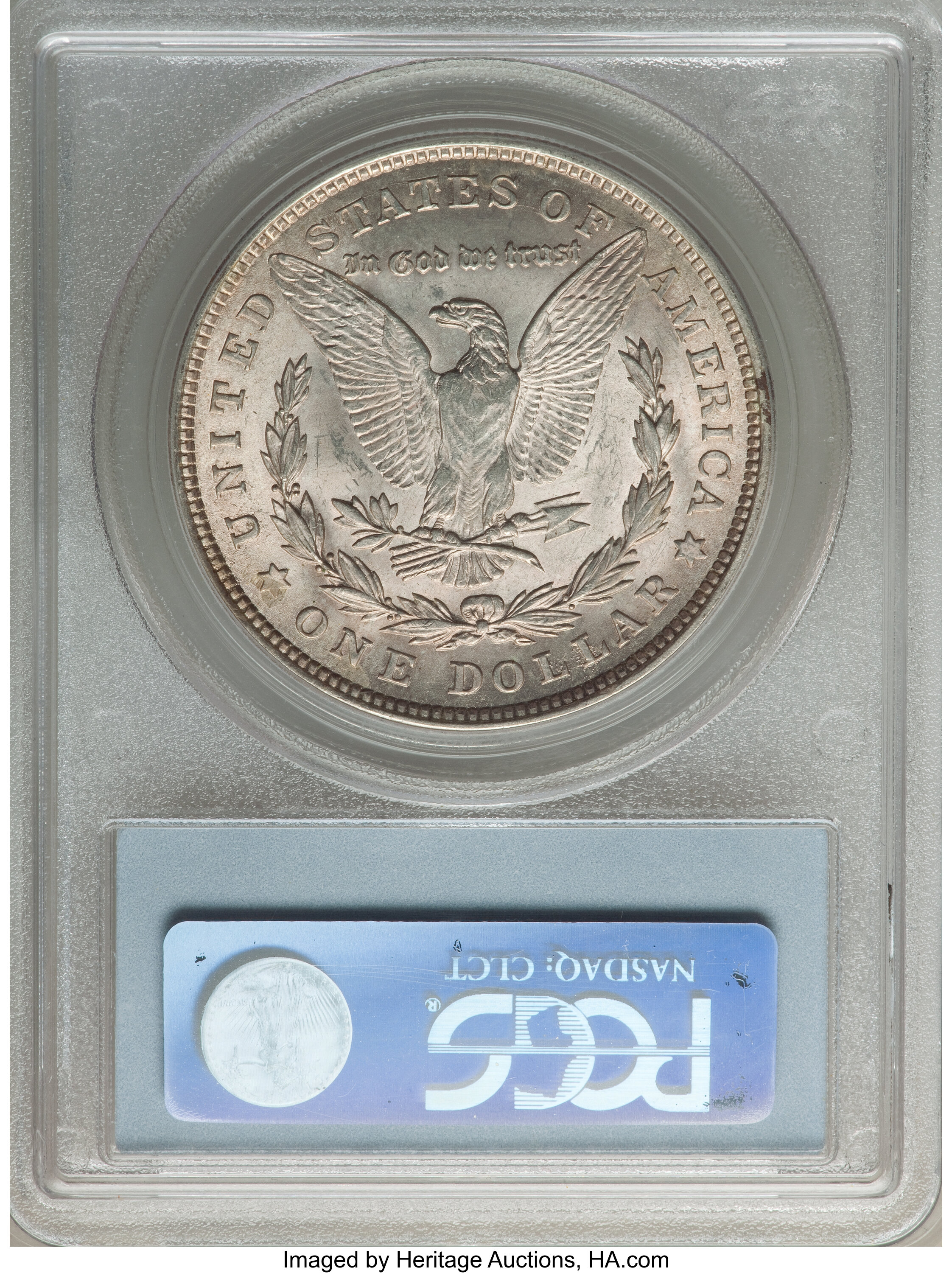 1921 $1  Morgan, Pitted Reverse, VAM-3C1 AG3 thumbnail 14