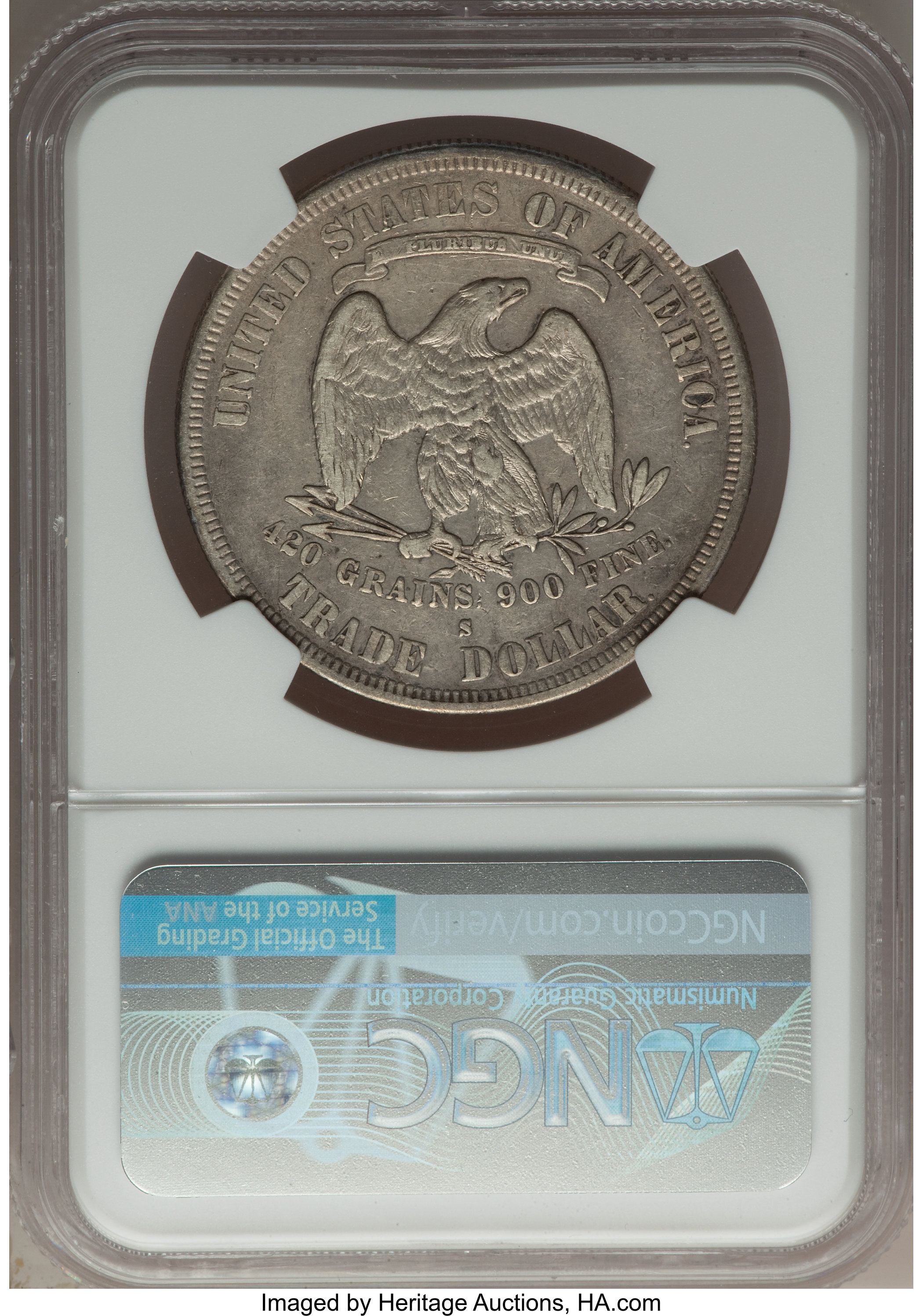1878-S Trade$ Doubled Die Reverse, FS-801 XF40 CAC thumbnail 2