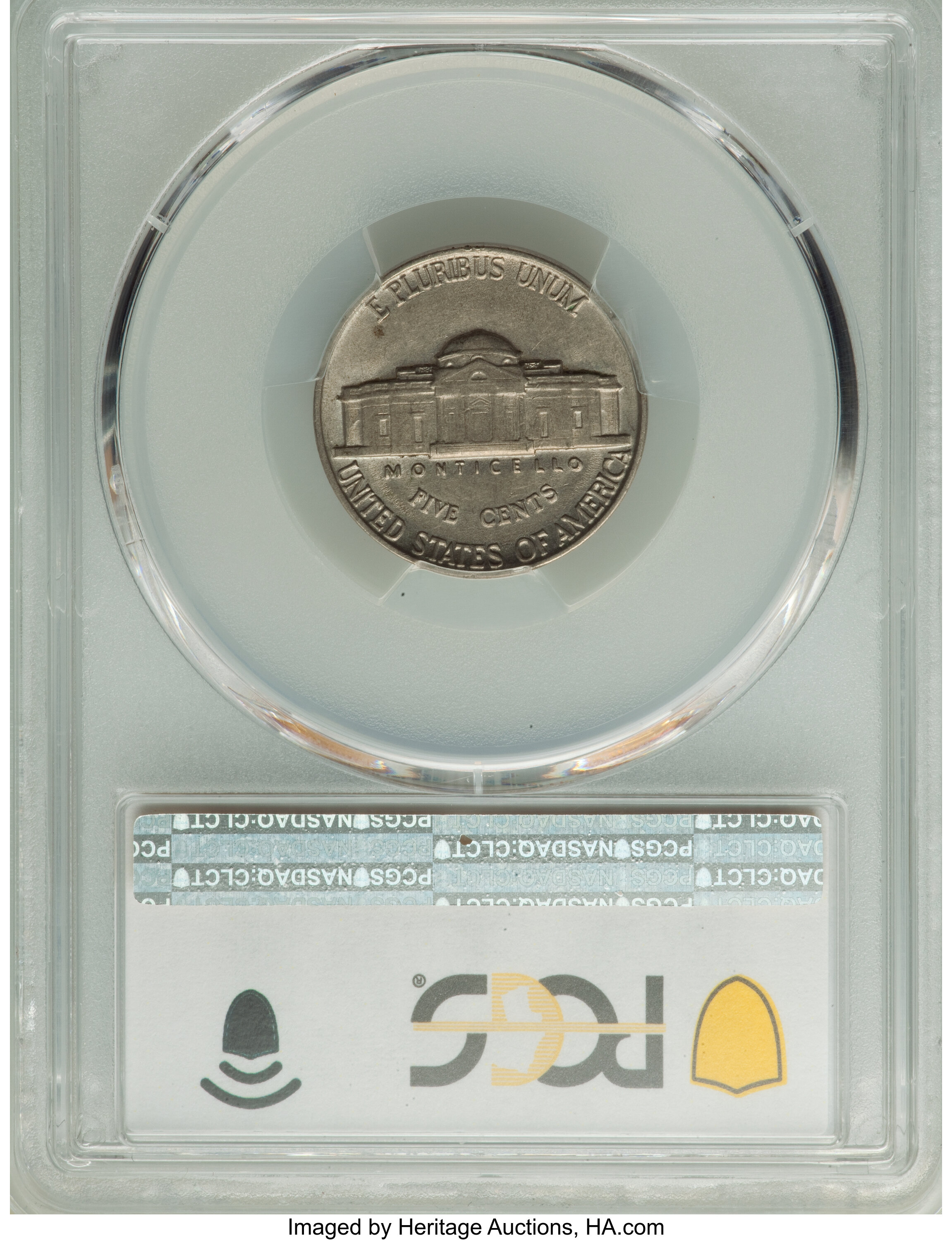 1939 5c Reverse of 1940, Doubled Die Reverse, FS-802 F12 CAC thumbnail 2