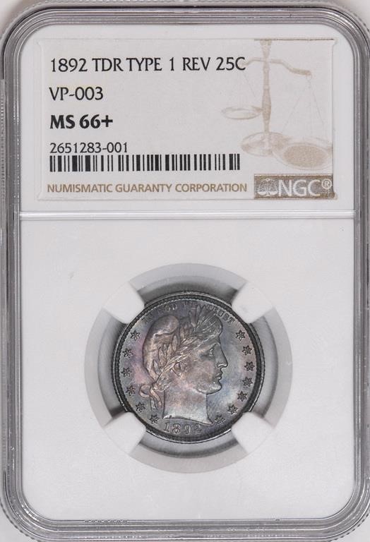 1892 25c Tripled Die Reverse, FS-801 VF20 thumbnail 9