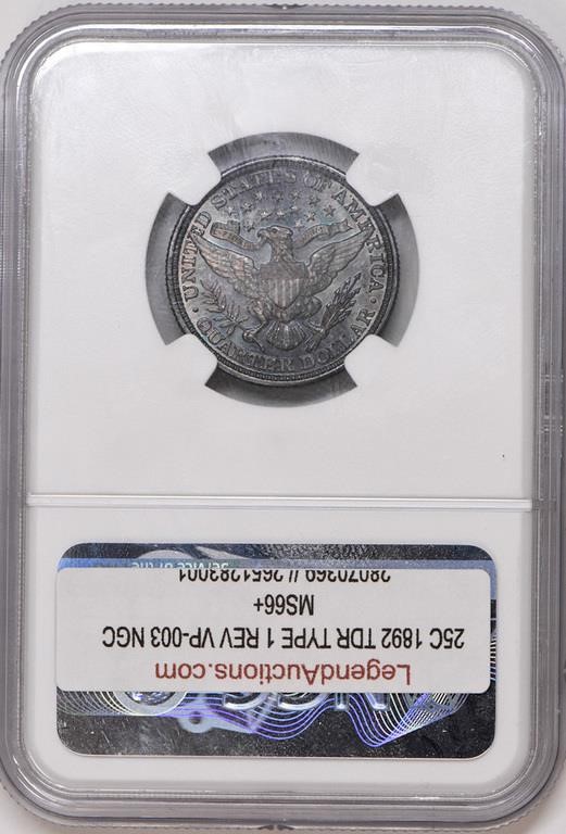 1892 25c Tripled Die Reverse, FS-801 VF20 thumbnail 10