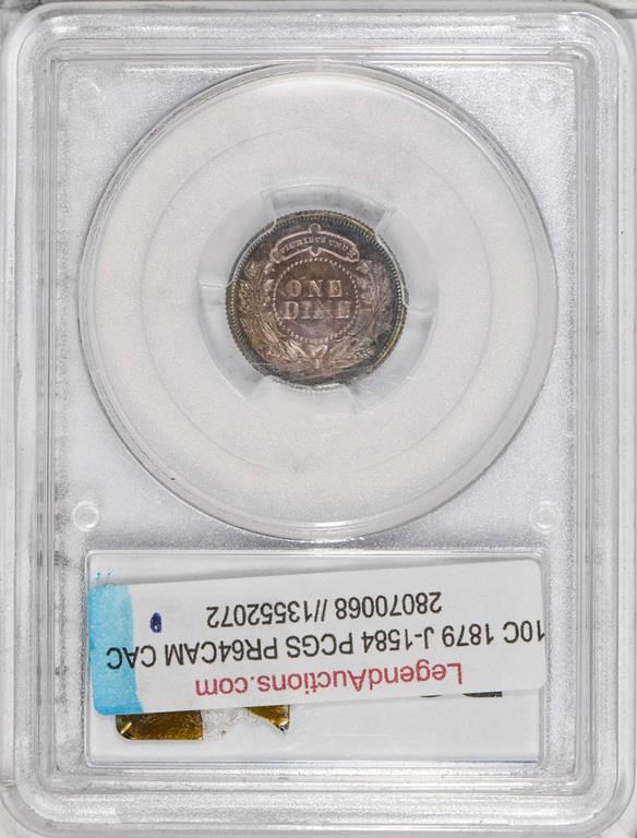 1879 P10c Washlady, Silver, J-1584 PR CAM thumbnail 3