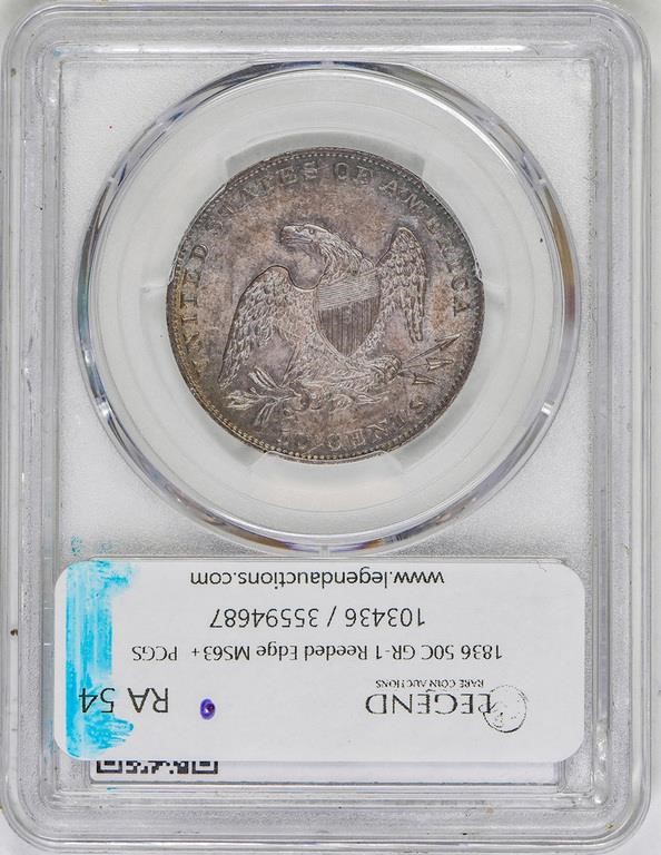 1836 50c Reeded Edge, GR-1 G6 thumbnail 24
