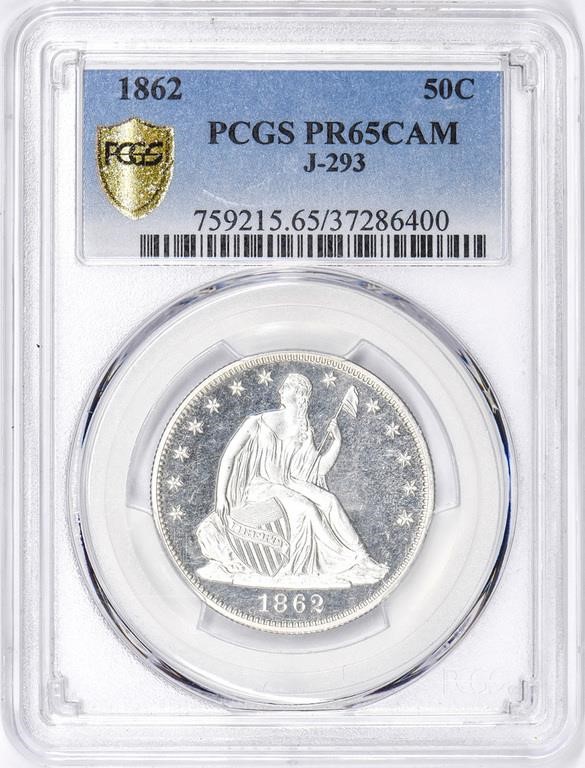 1862 P50c Silver, J-293 PR CAM thumbnail 3