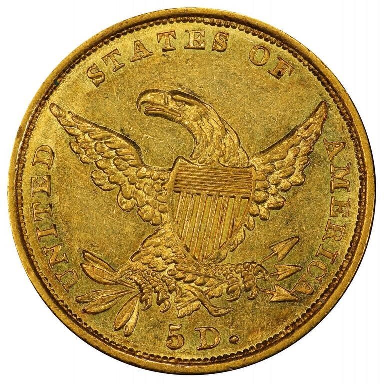 1834 $5  Classic Head, Plain 4, HM-1 MS thumbnail 15