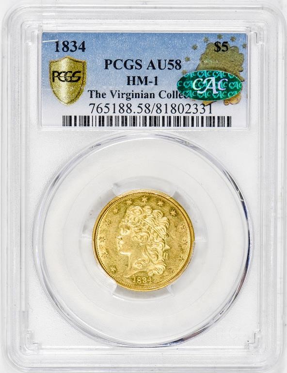 1834 $5  Classic Head, Plain 4, HM-1 MS thumbnail 13