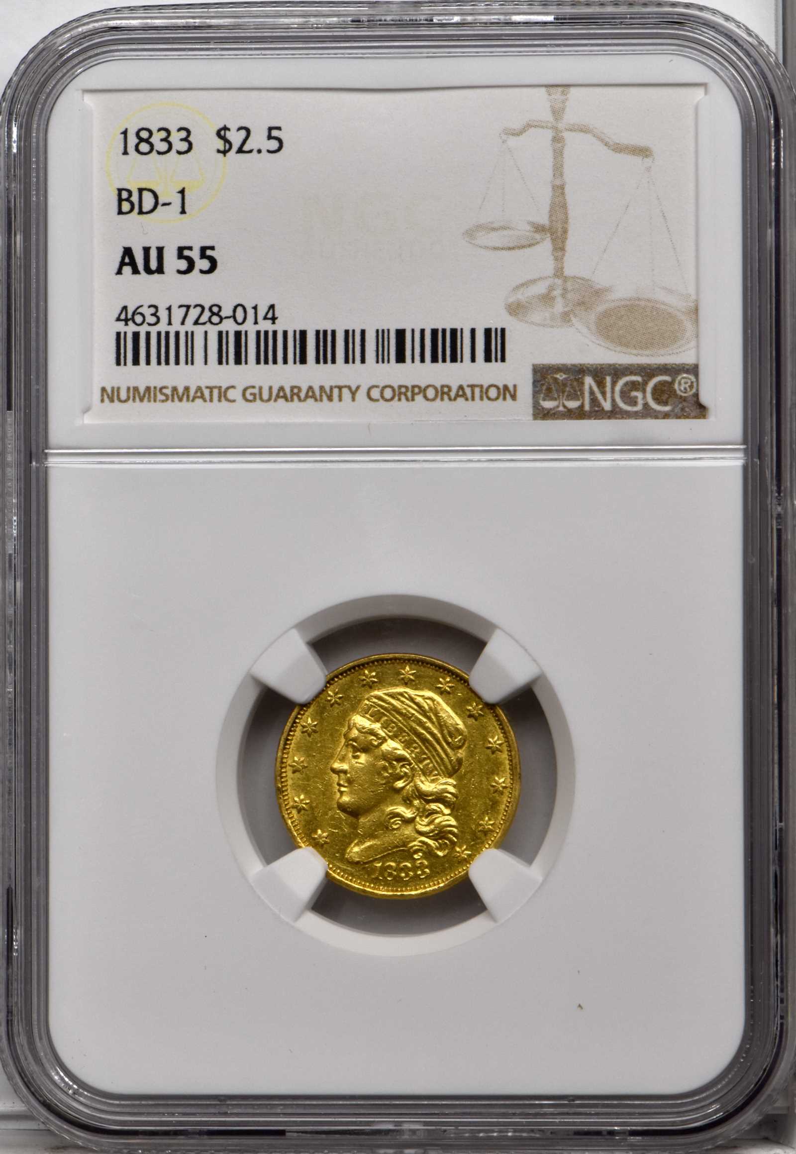 1833 $2 1/2 BD-1 F12 CAC thumbnail 13