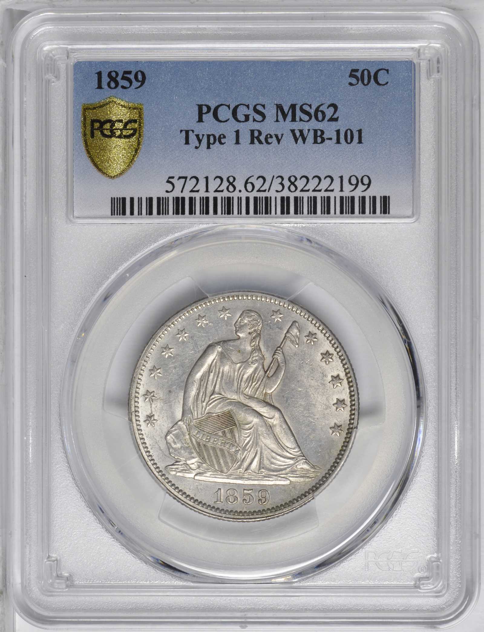 1859 50c Type 1 Reverse, WB-1 MS thumbnail 8