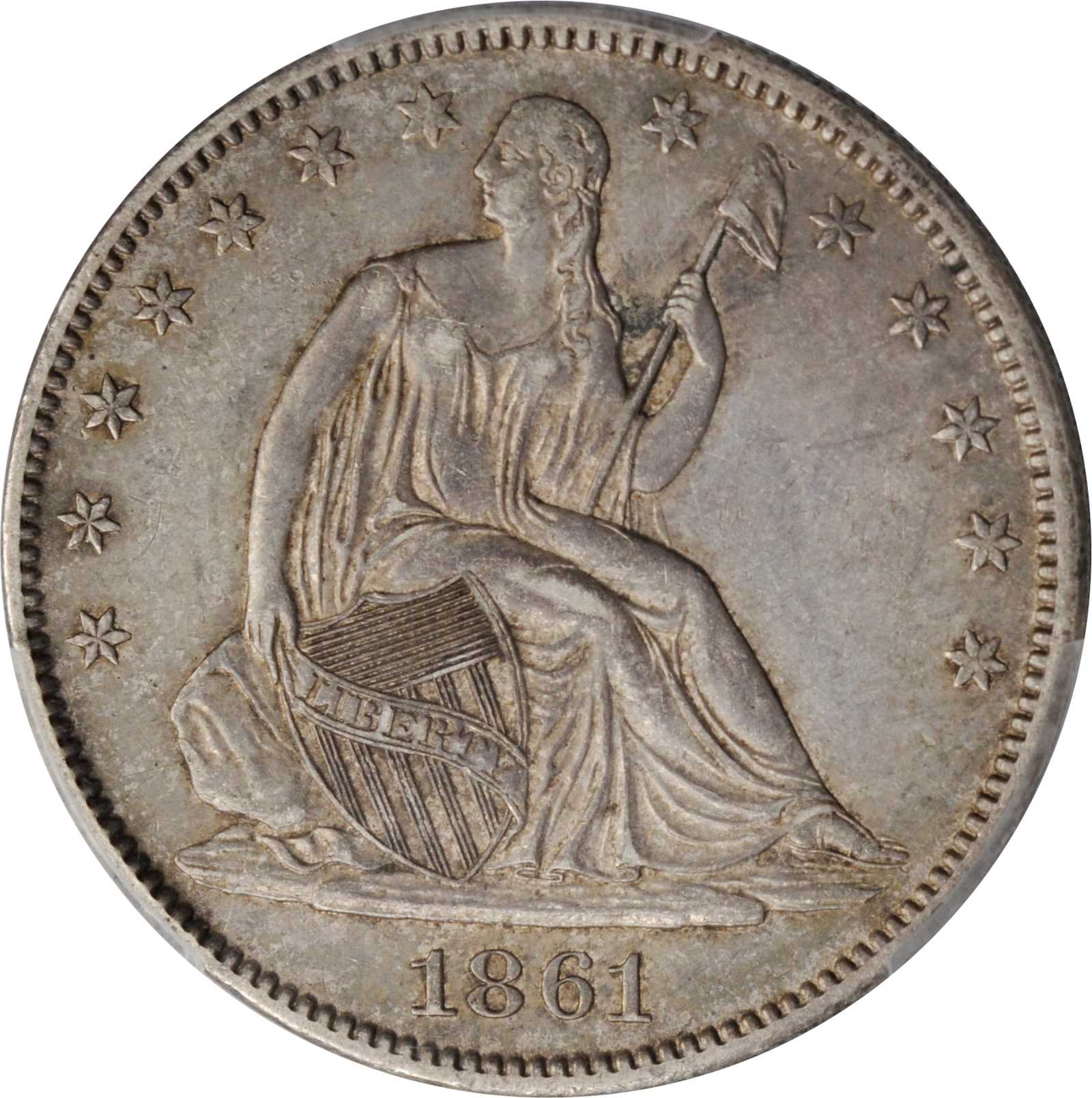 1861-O Liberty Seated Half Dollar. State of Louisiana Issue. W-03. Rarity-2. EF-45 (PCGS).