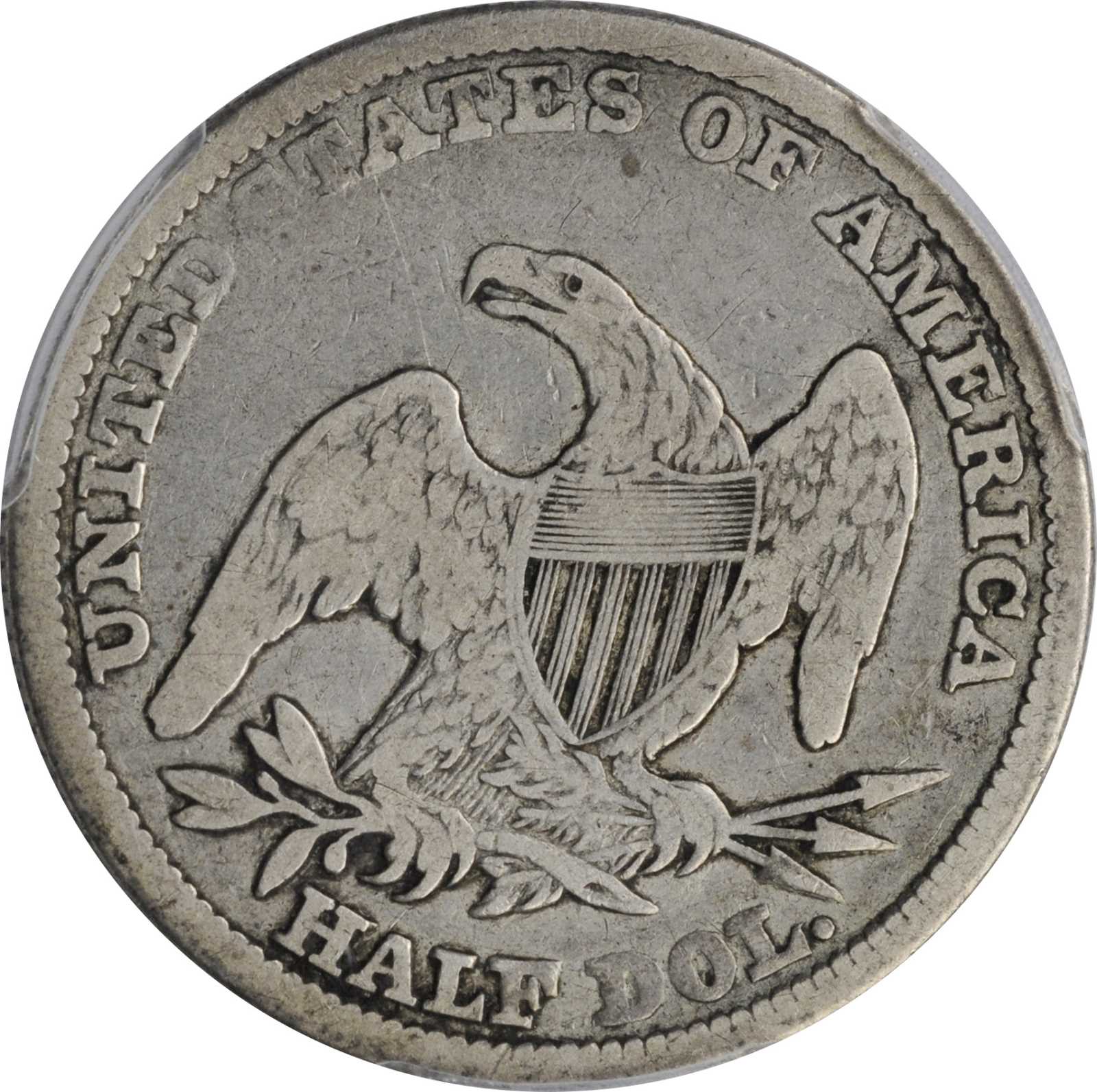 1838 50c Reeded Edge, GR-15 AG3 CAC thumbnail 2