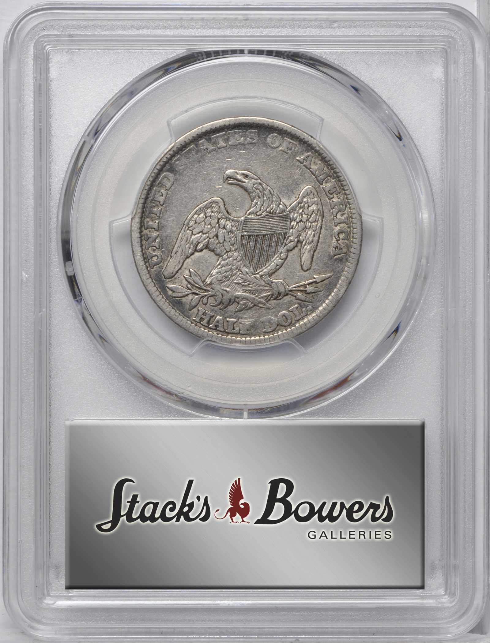 1839 50c Reeded Edge, Large Letters Reverse, GR-5 MS62 CAC thumbnail 25