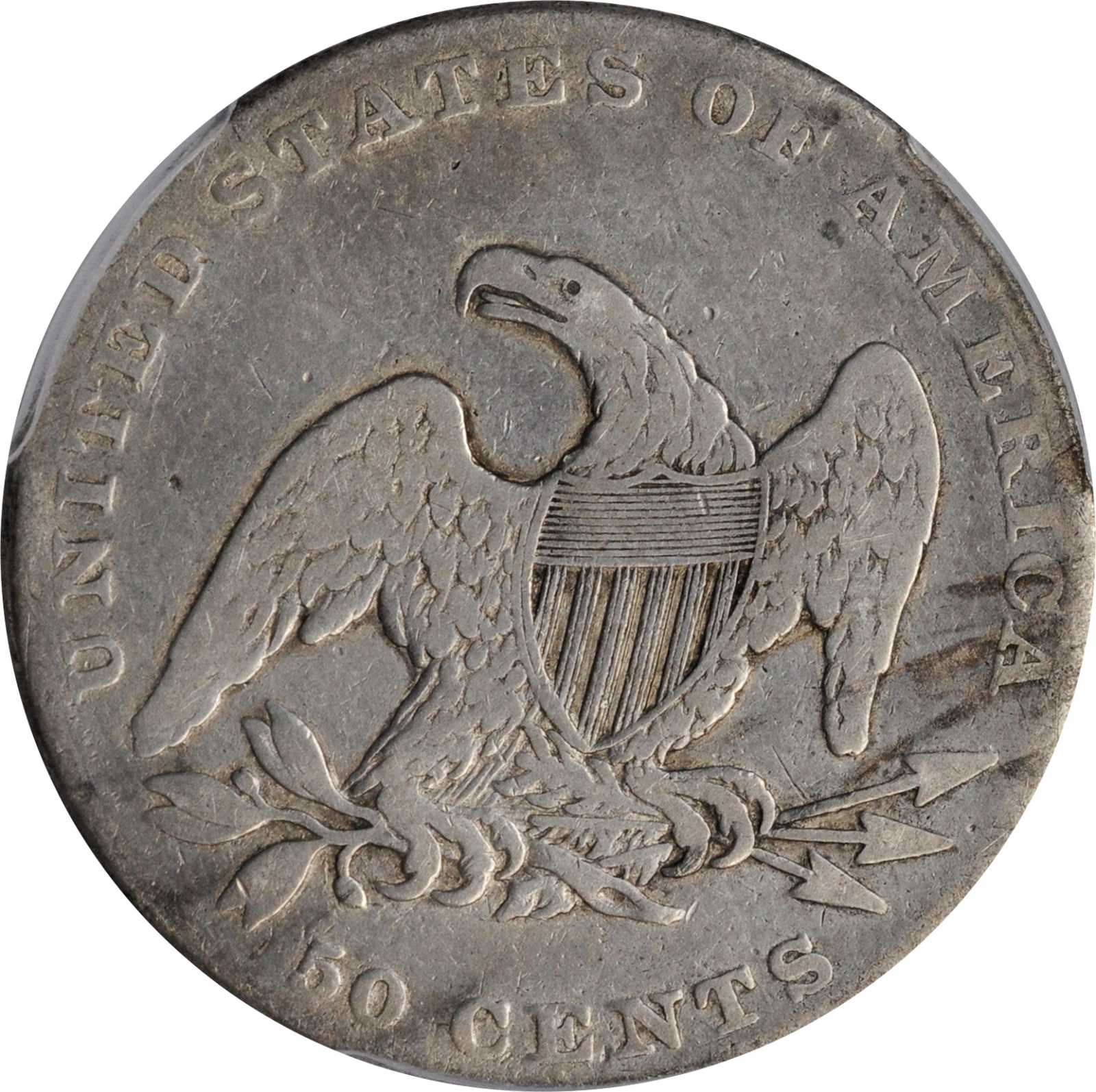 1837 50c Reeded Edge, GR-15 AG3 CAC thumbnail 2