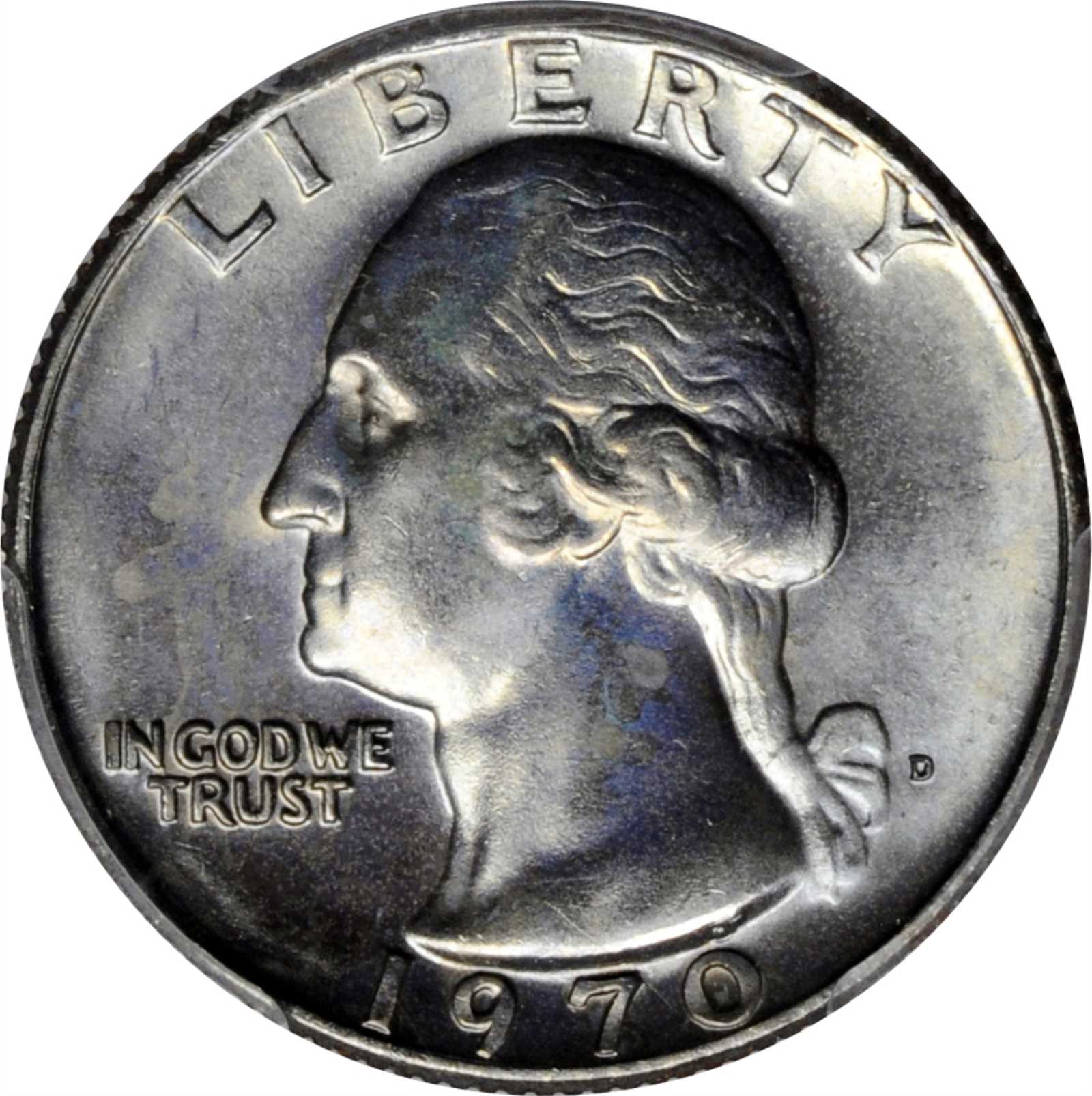 1970-D Washington Quarter. FS-801. Doubled Die Reverse. MS-67 (PCGS).