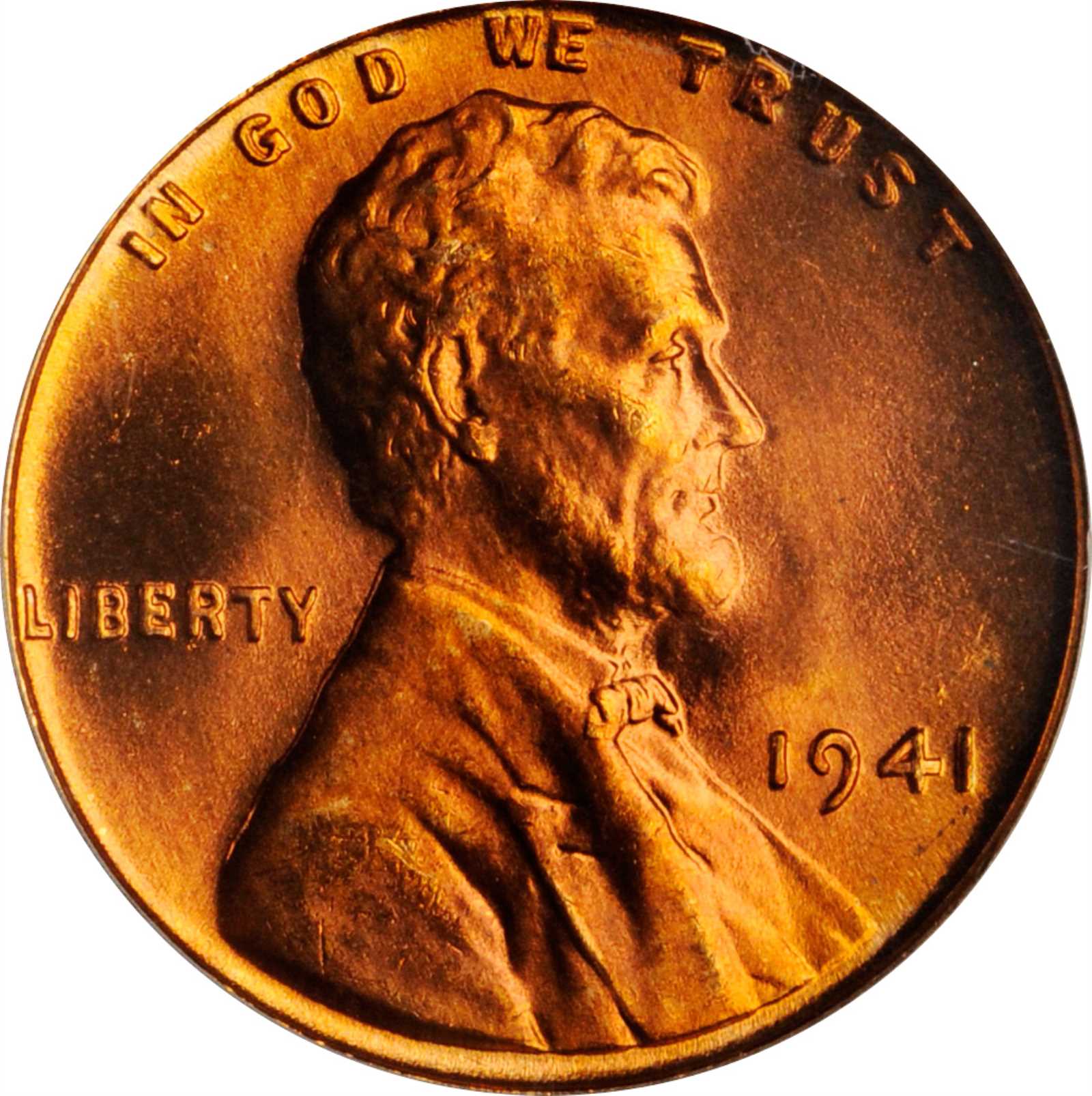 1941 Lincoln Cent. FS-102. Doubled Die Obverse. MS-66 RD (PCGS).
